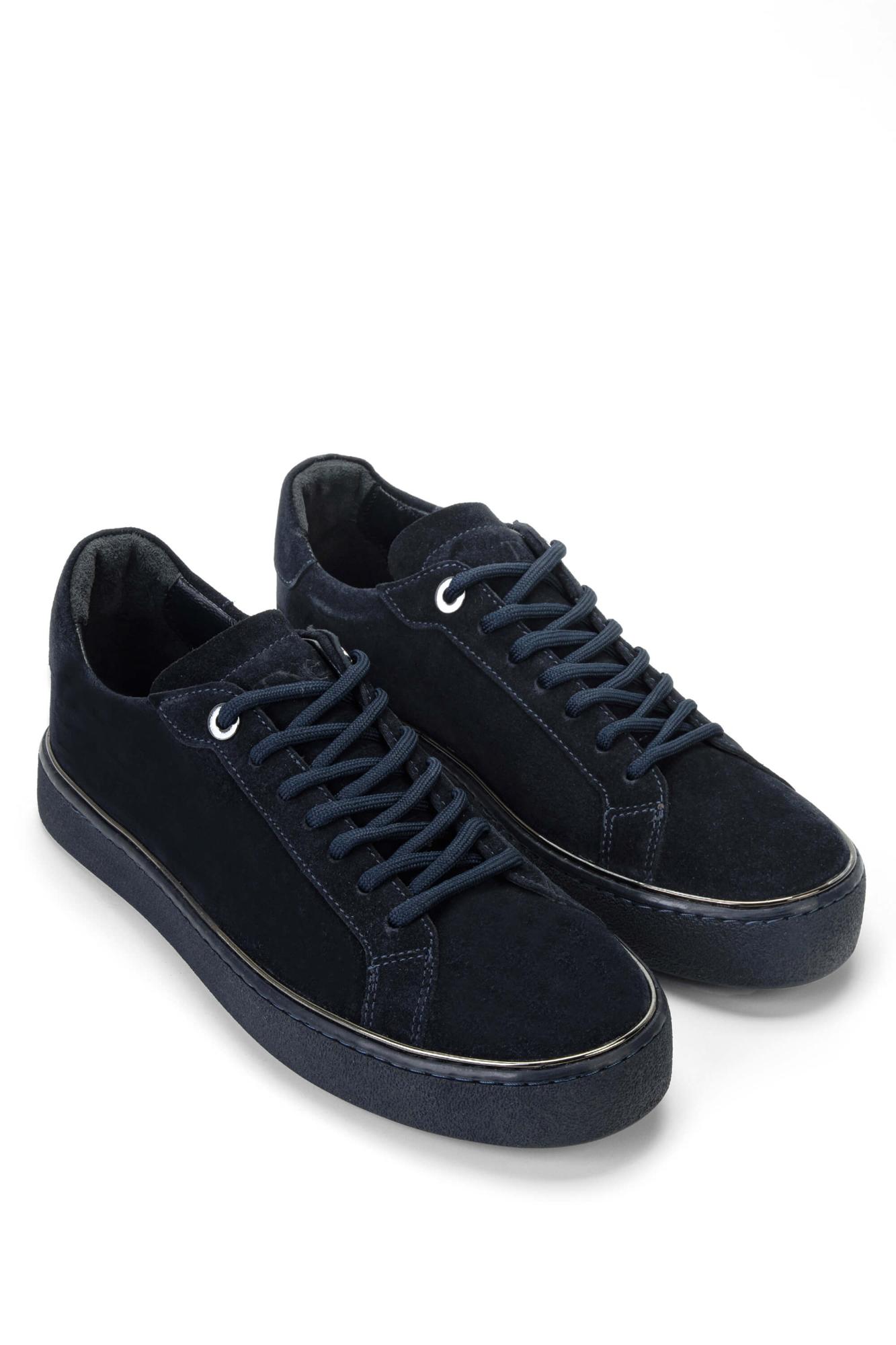 Tamer Tanca Erkek Hakiki Deri Lacivert Süet Sneakers & Spor Ayakkabı