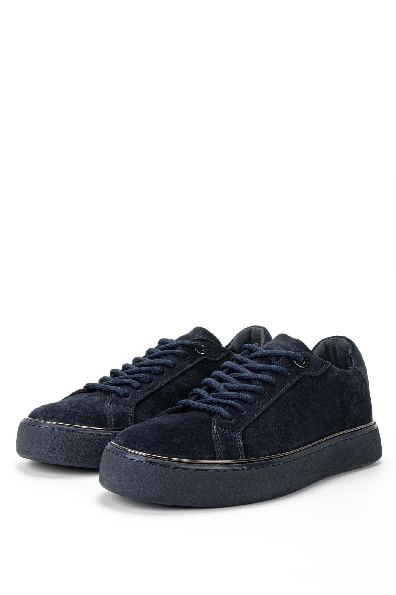 Tamer Tanca Erkek Hakiki Deri Lacivert Süet Sneakers & Spor Ayakkabı