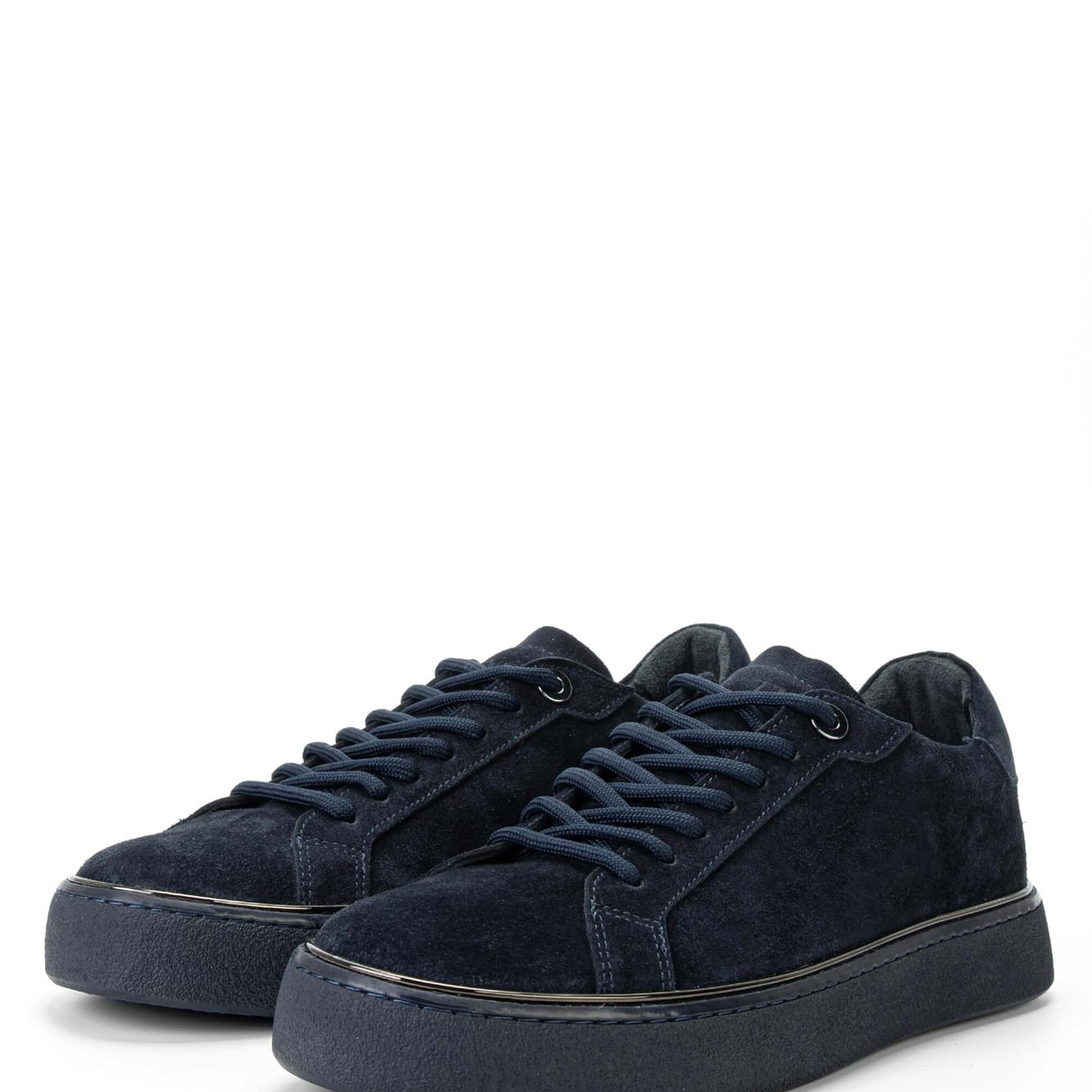 Tamer Tanca Erkek Hakiki Deri Lacivert Süet Sneakers & Spor Ayakkabı