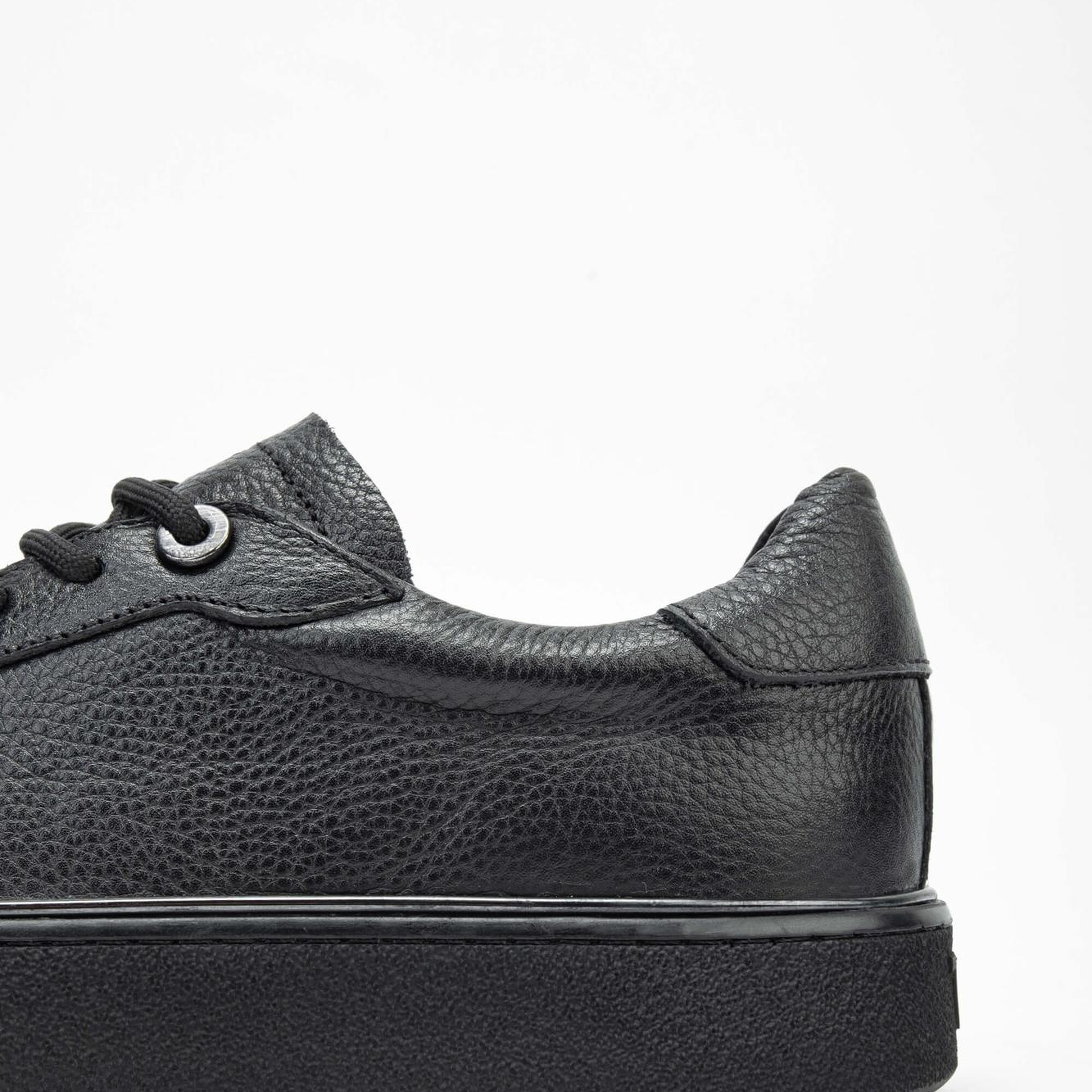 Tamer Tanca Erkek Hakiki Deri Siyah Sneakers & Spor Ayakkabı