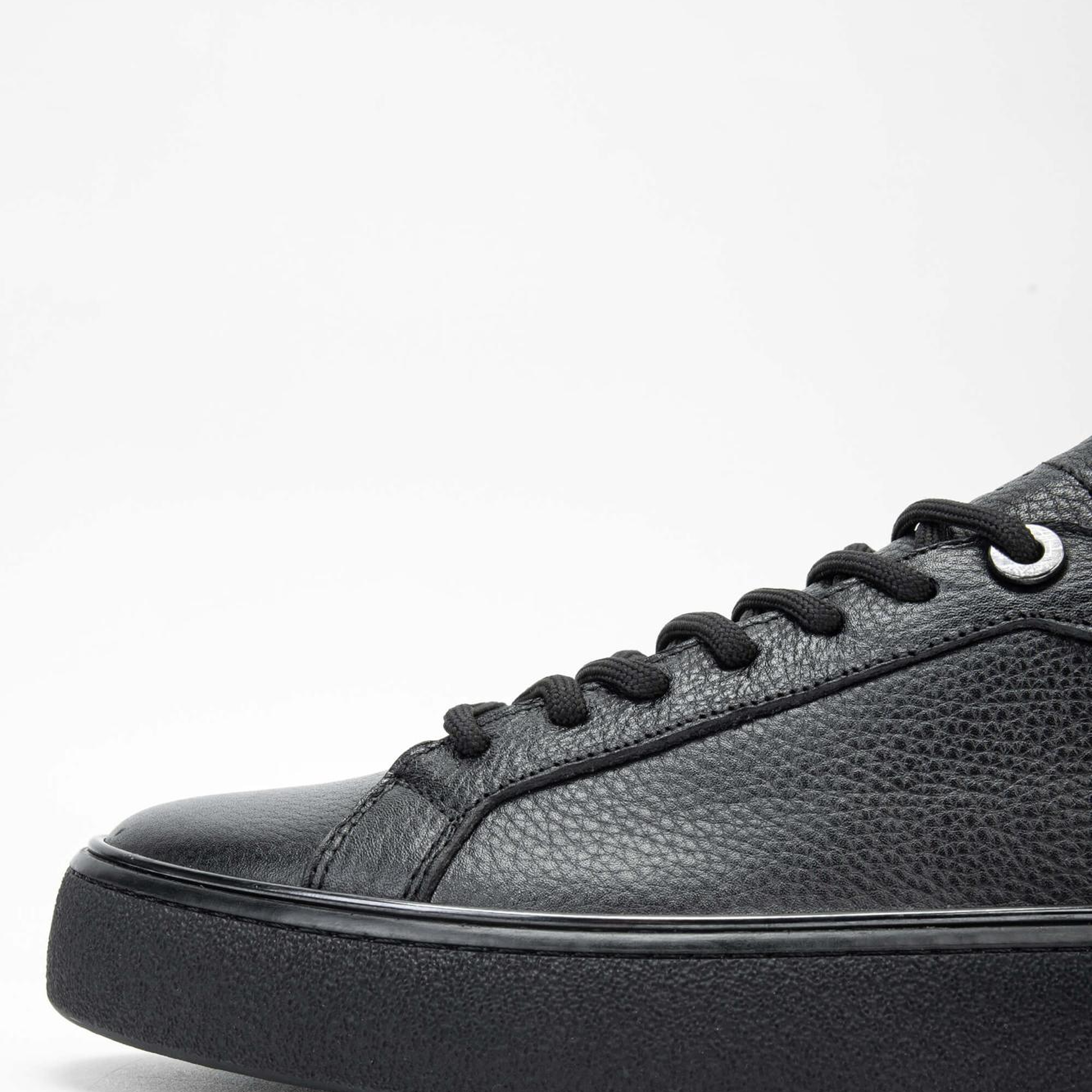 Tamer Tanca Erkek Hakiki Deri Siyah Sneakers & Spor Ayakkabı