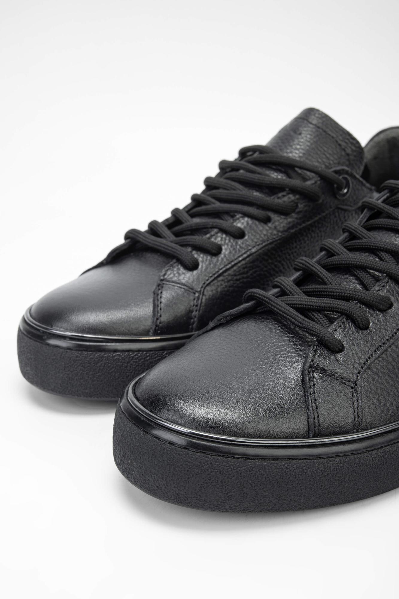 Tamer Tanca Erkek Hakiki Deri Siyah Sneakers & Spor Ayakkabı