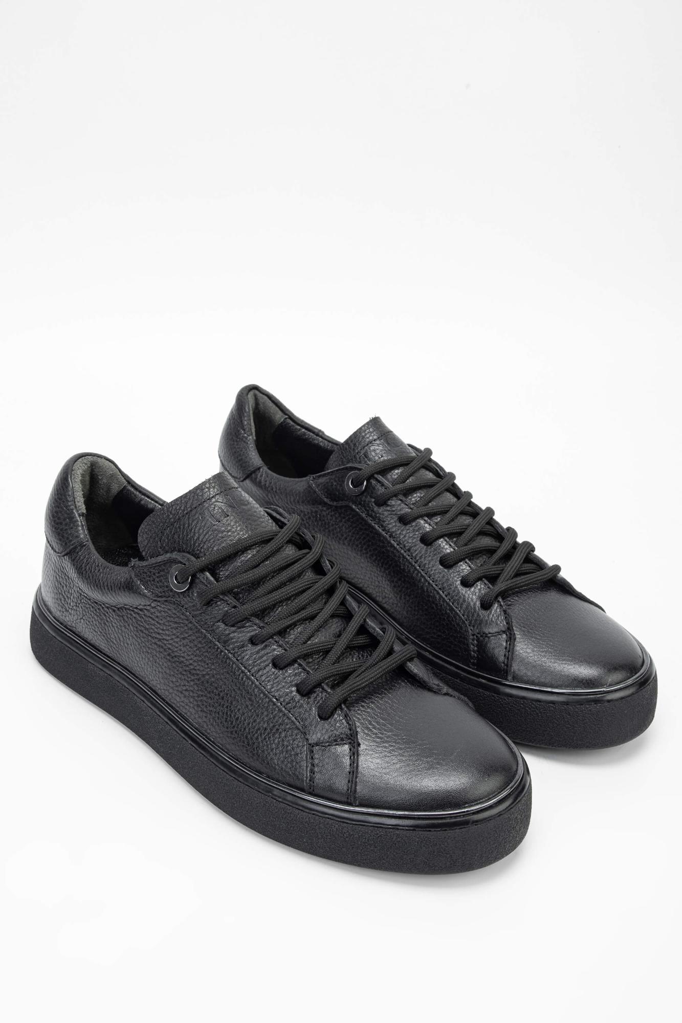 Tamer Tanca Erkek Hakiki Deri Siyah Sneakers & Spor Ayakkabı