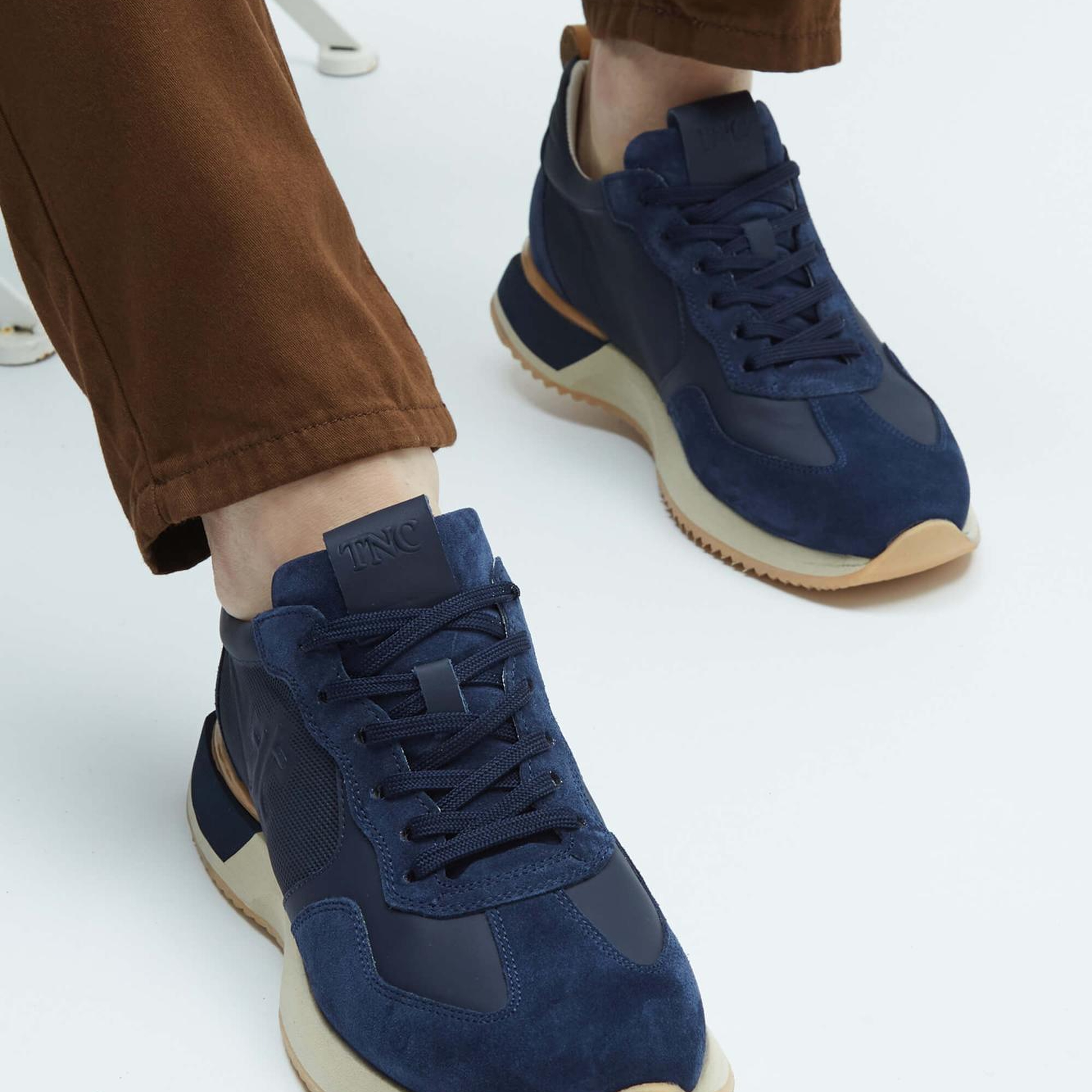 Tamer Tanca Erkek Hakiki Deri Lacivert Sneakers & Spor Ayakkabı