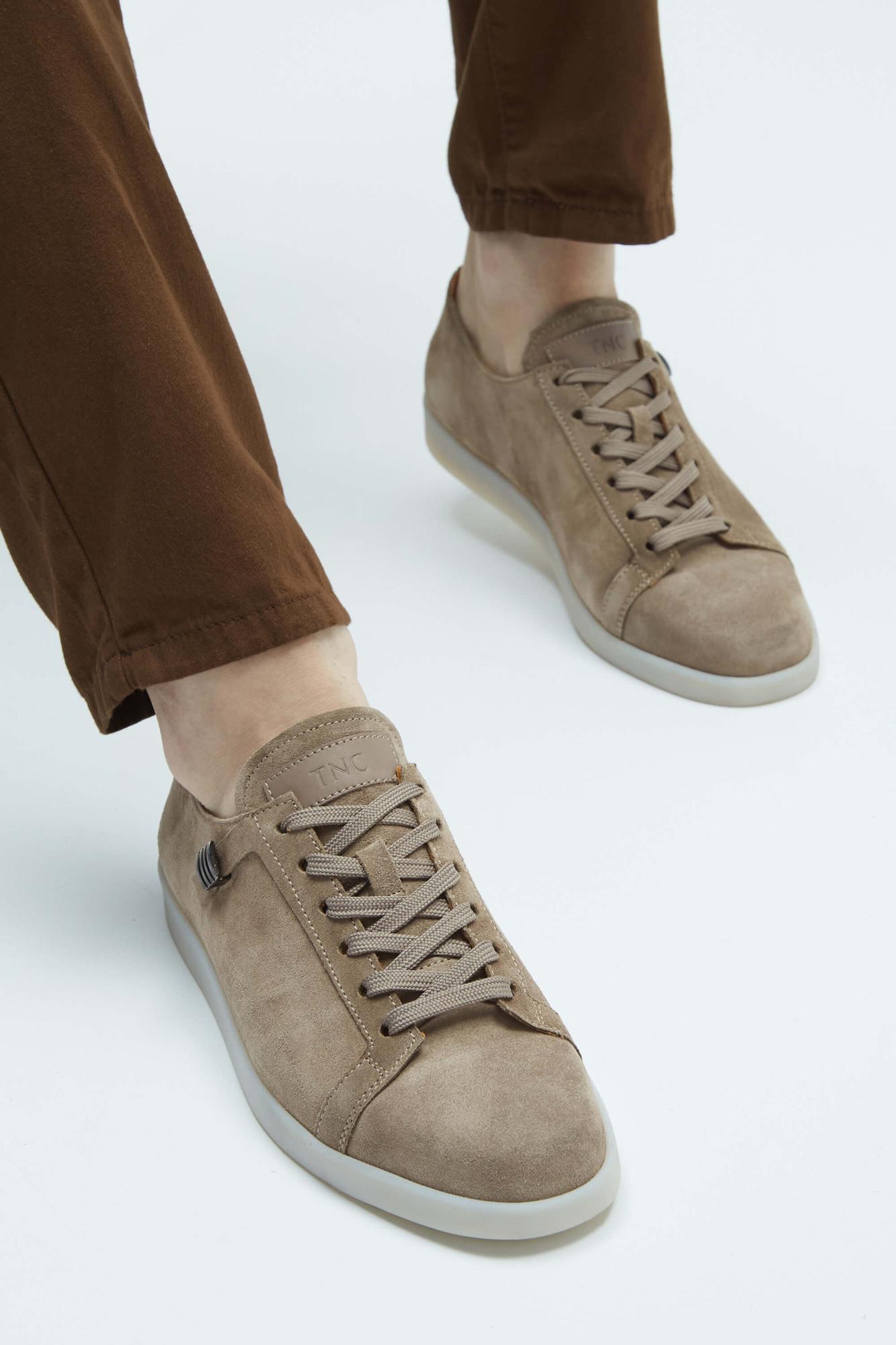 Tamer Tanca Erkek Hakiki Deri Vizon Sneakers & Spor Ayakkabı