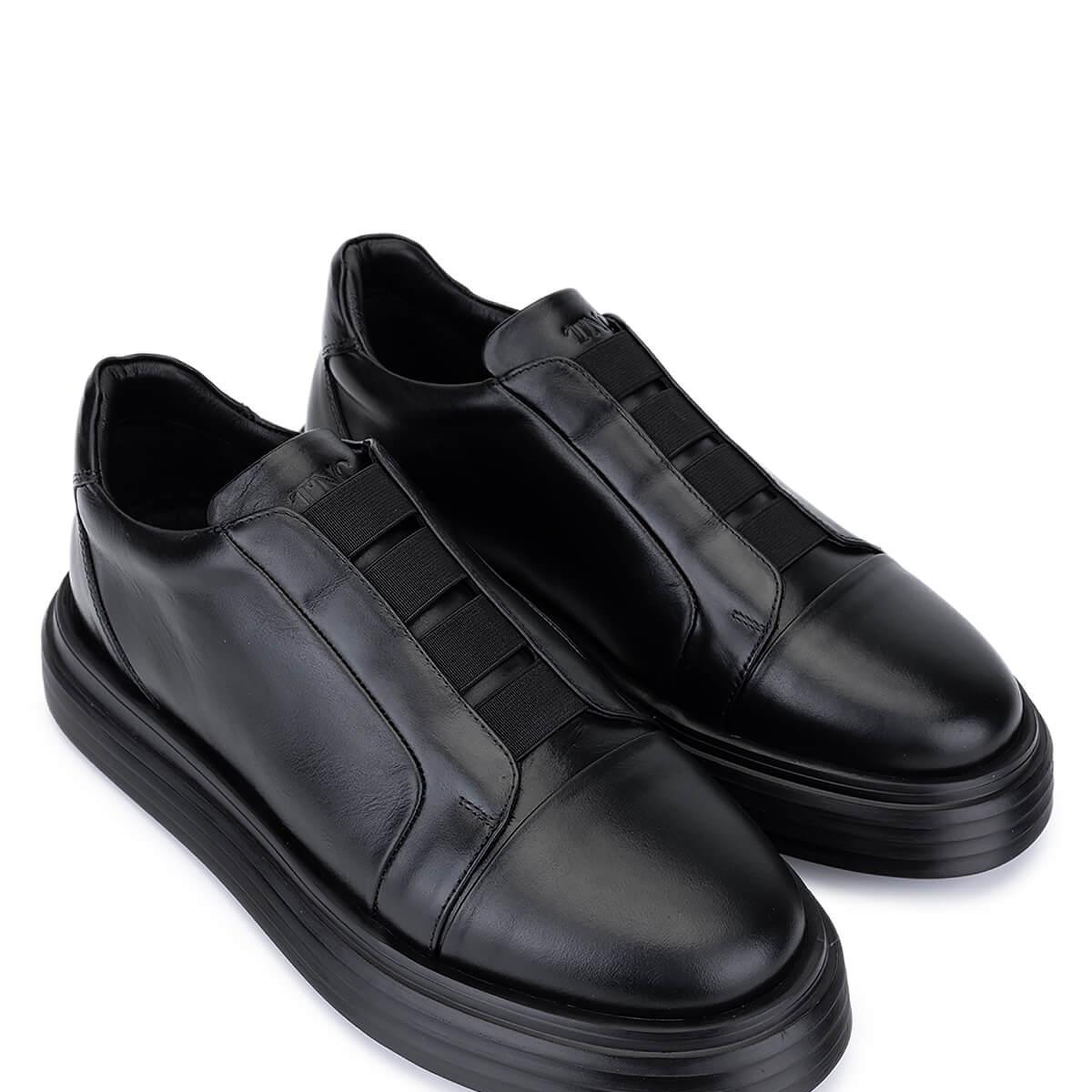 Tamer Tanca Erkek Hakiki Deri Siyah Sneakers & Spor Ayakkabı