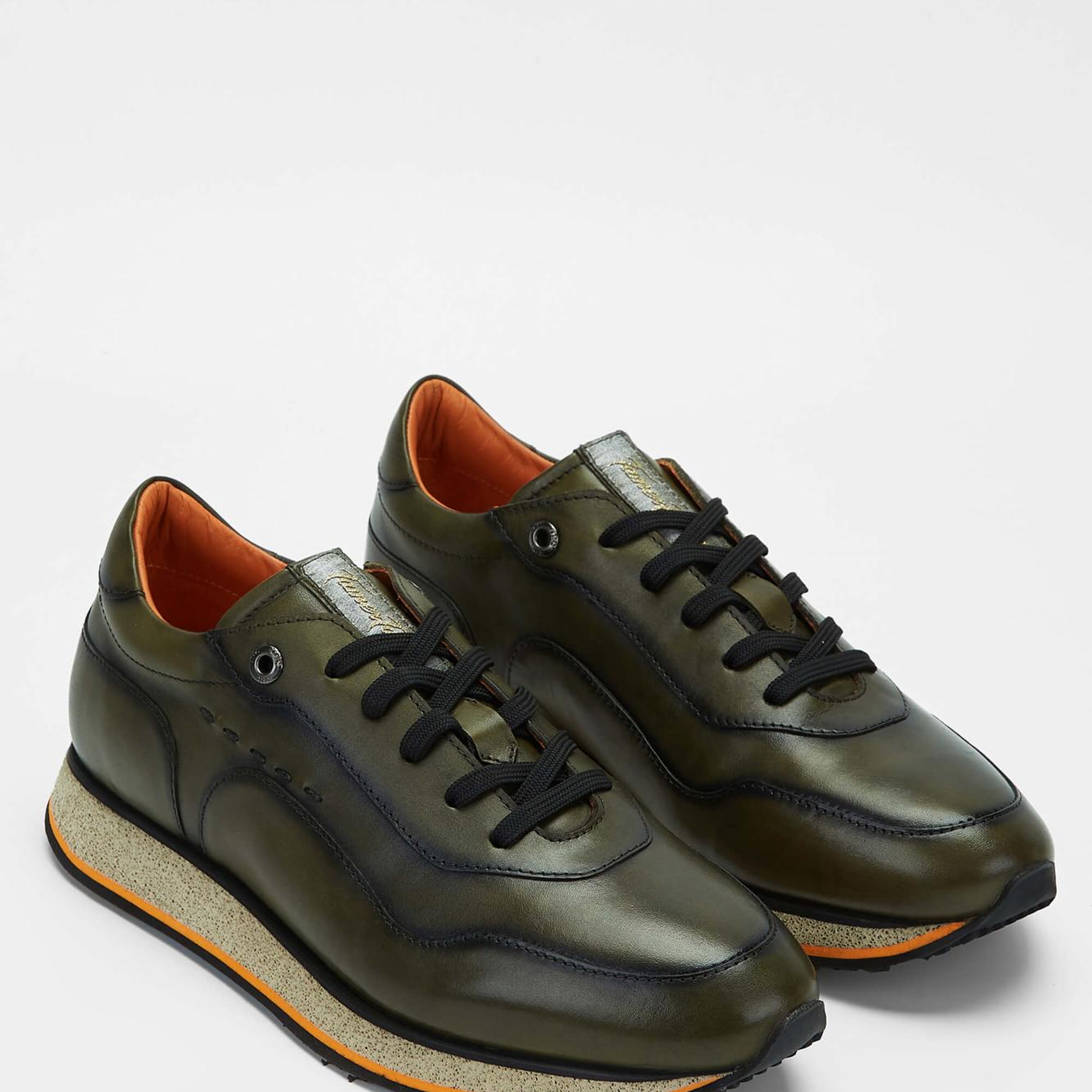Tamer Tanca Erkek Hakiki Deri Yeşil Sneakers & Spor Ayakkabı