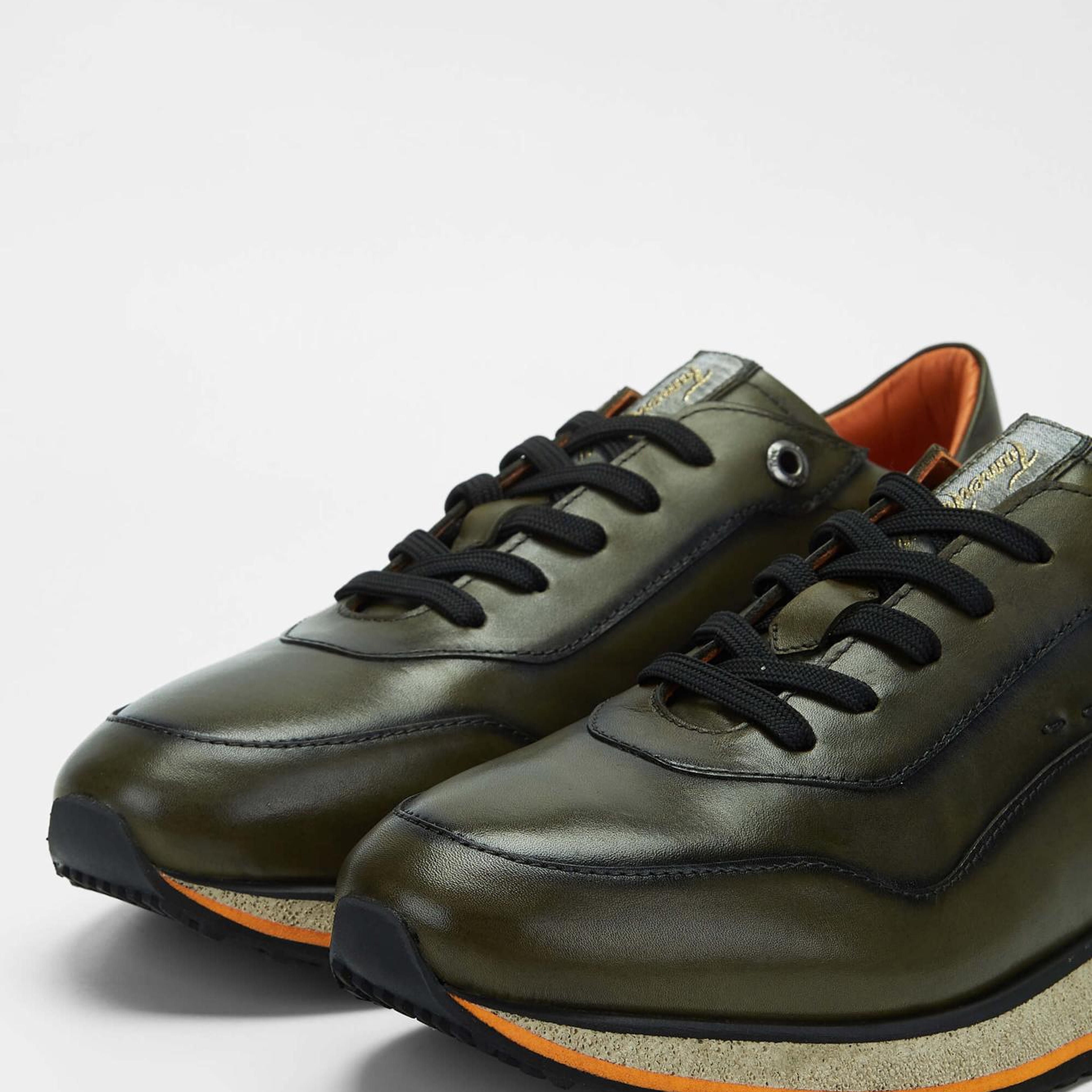 Tamer Tanca Erkek Hakiki Deri Yeşil Sneakers & Spor Ayakkabı