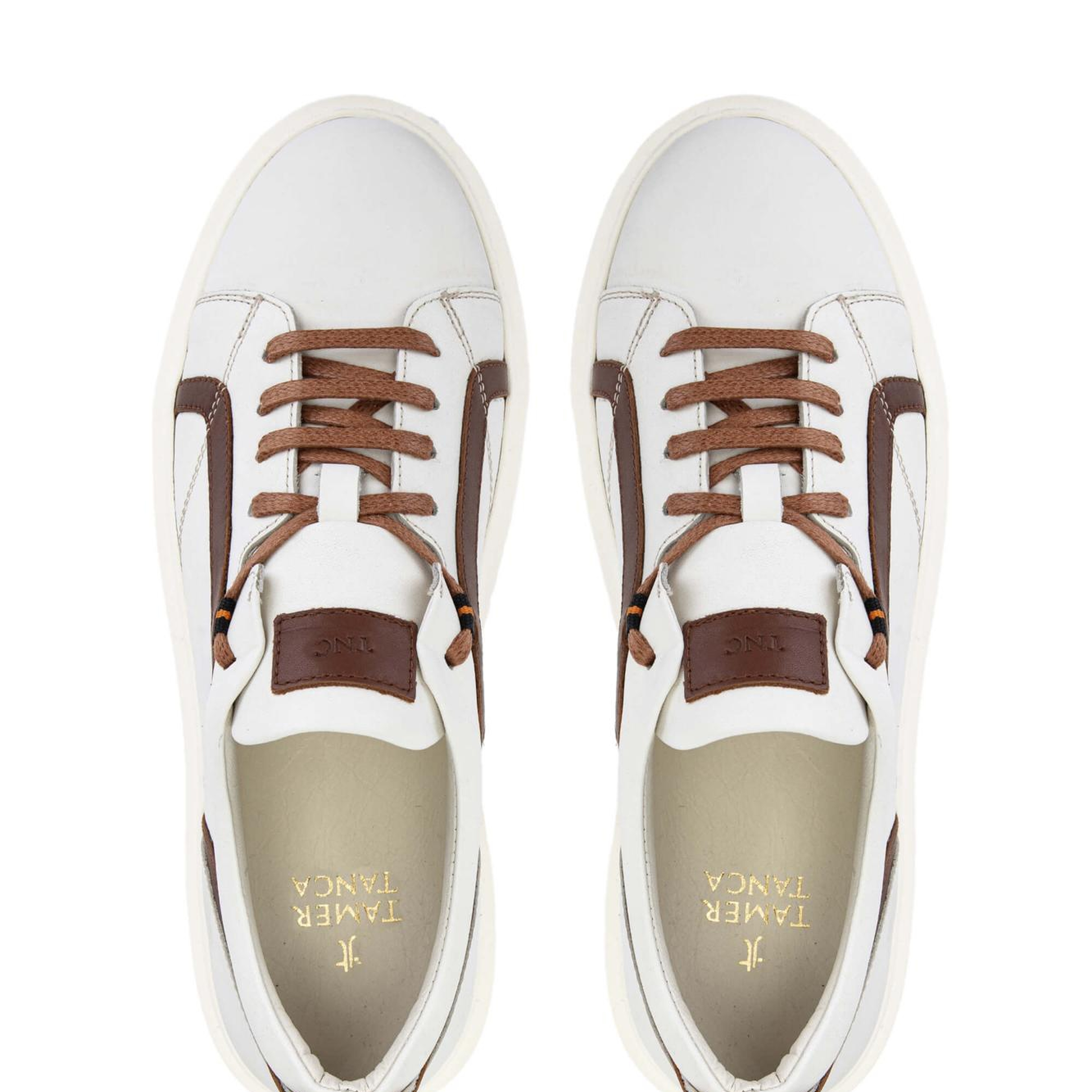 Tamer Tanca Erkek Hakiki Deri Bej Sneakers & Spor Ayakkabı