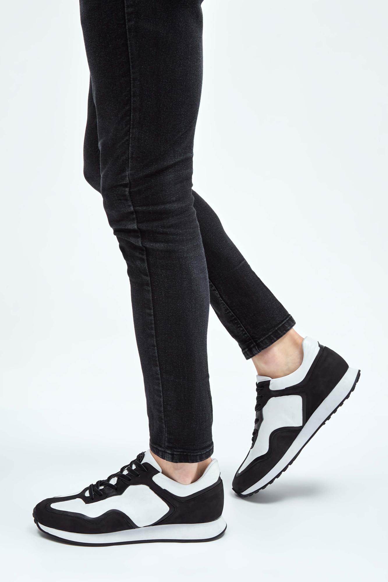 Tamer Tanca Erkek Hakiki Deri Siyah-Beyaz Sneakers & Spor Ayakkabı