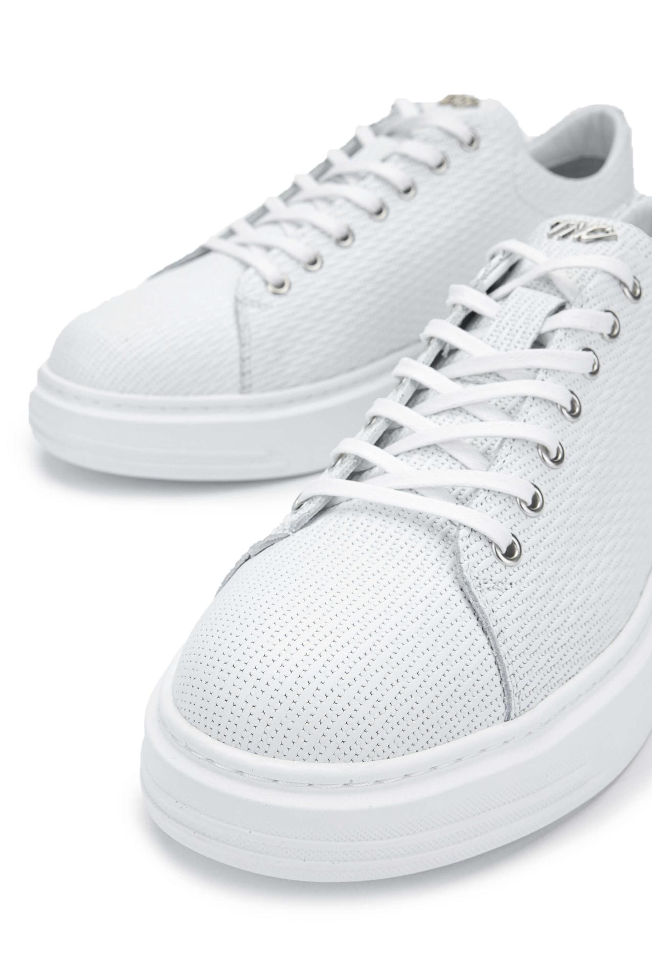 Tamer Tanca Erkek Hakiki Deri Beyaz Sneakers & Spor Ayakkabı