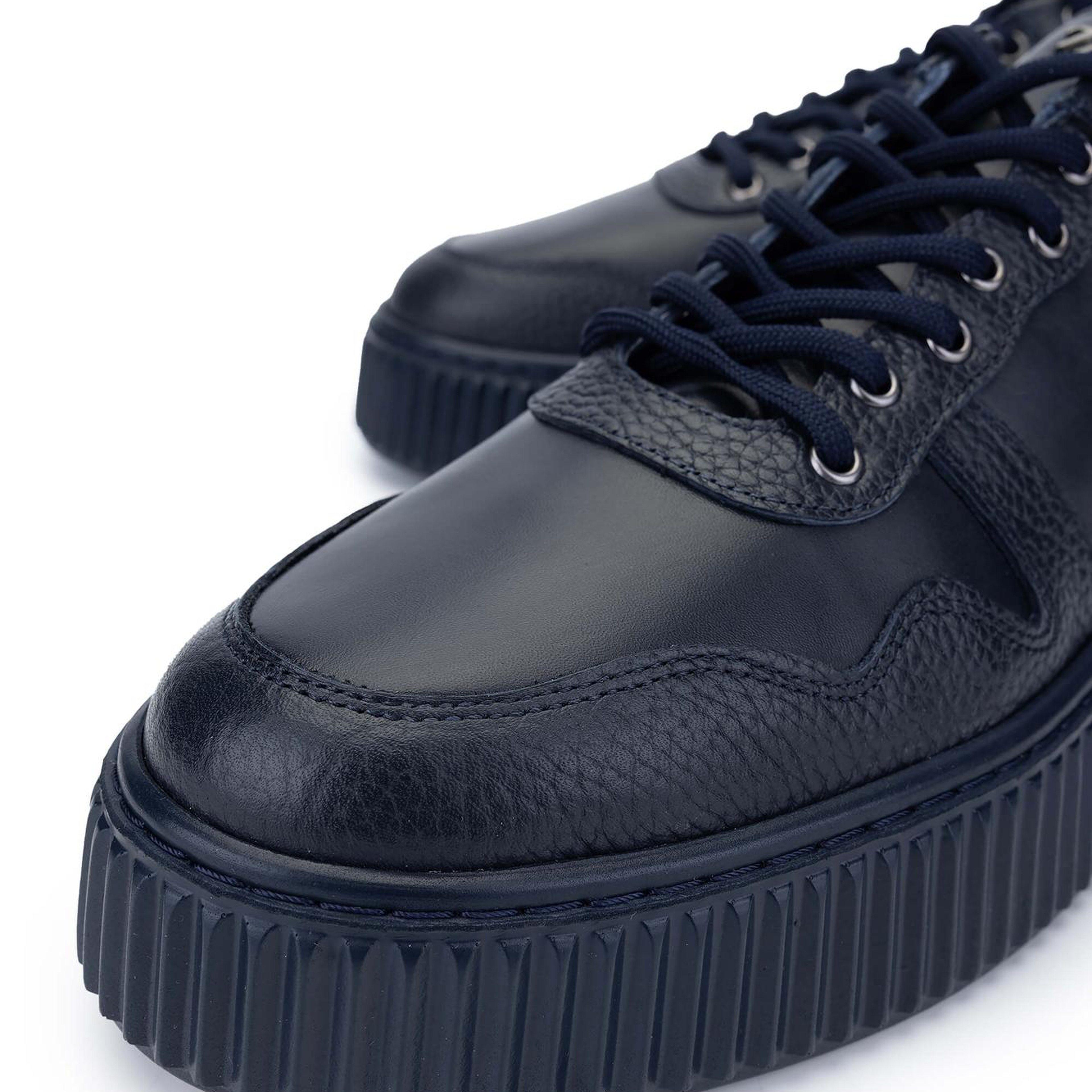 Tamer Tanca Erkek Hakiki Deri Lacivert Sneakers & Spor Ayakkabı