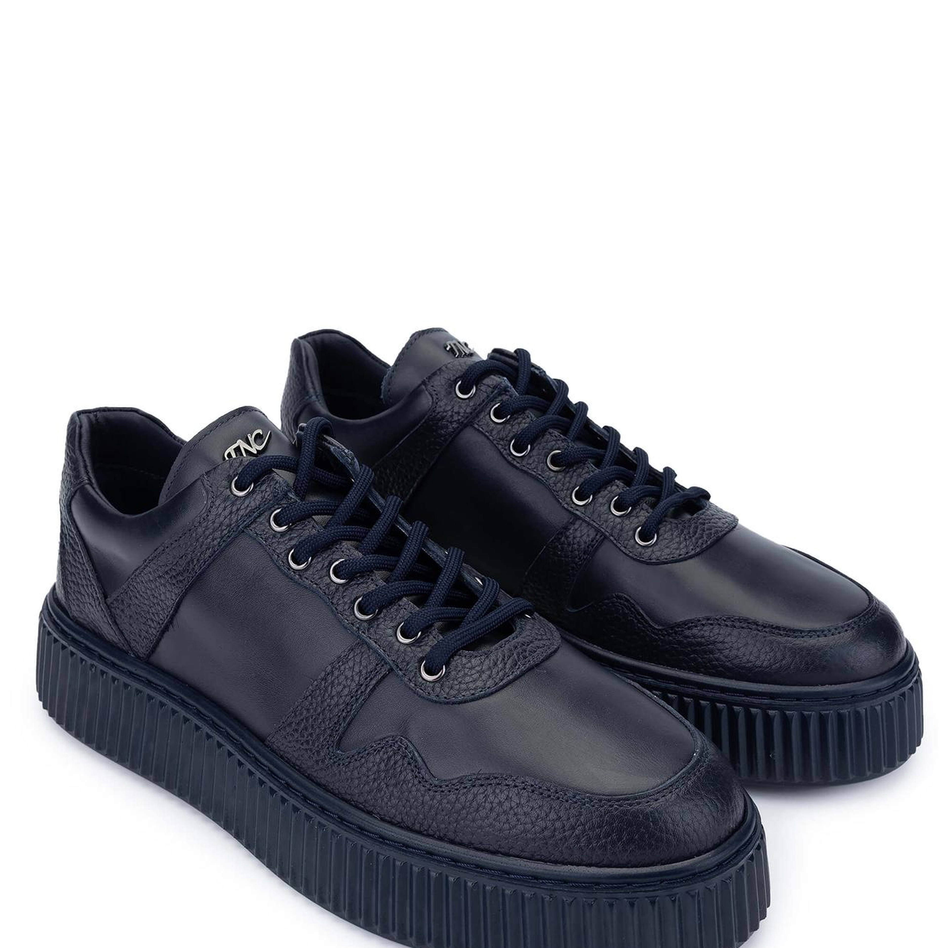 Tamer Tanca Erkek Hakiki Deri Lacivert Sneakers & Spor Ayakkabı