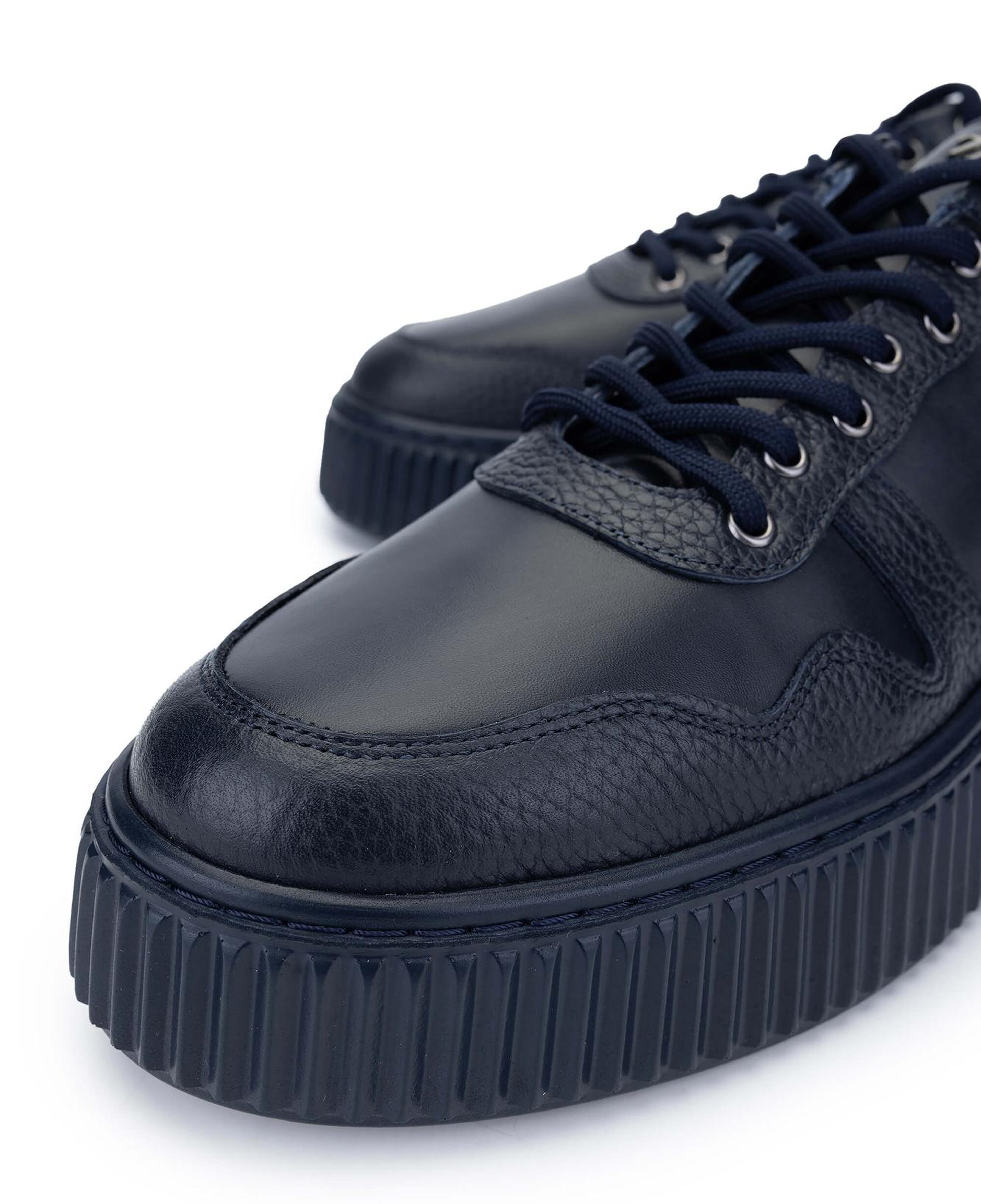Tamer Tanca Erkek Hakiki Deri Lacivert Sneakers & Spor Ayakkabı
