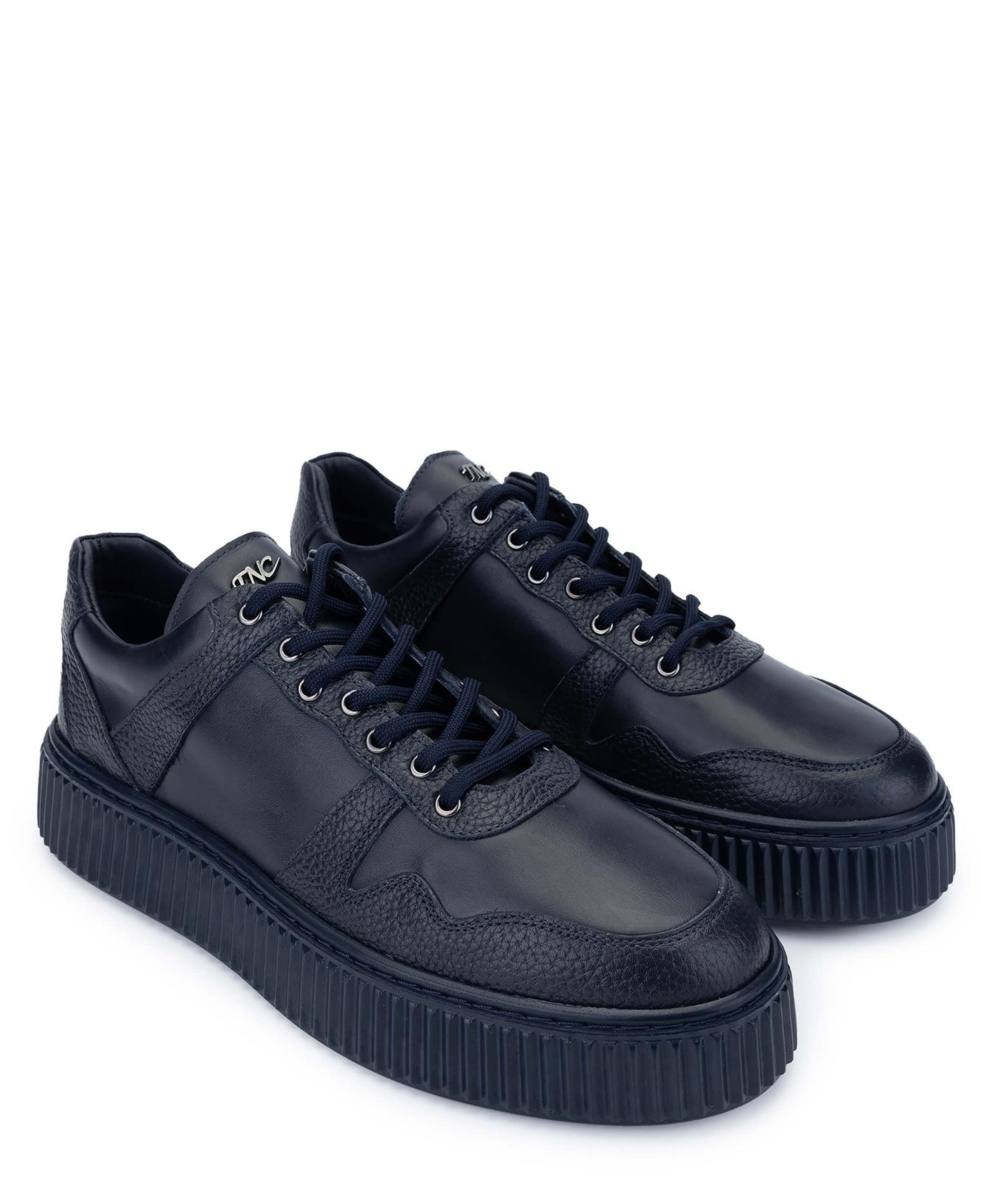 Tamer Tanca Erkek Hakiki Deri Lacivert Sneakers & Spor Ayakkabı