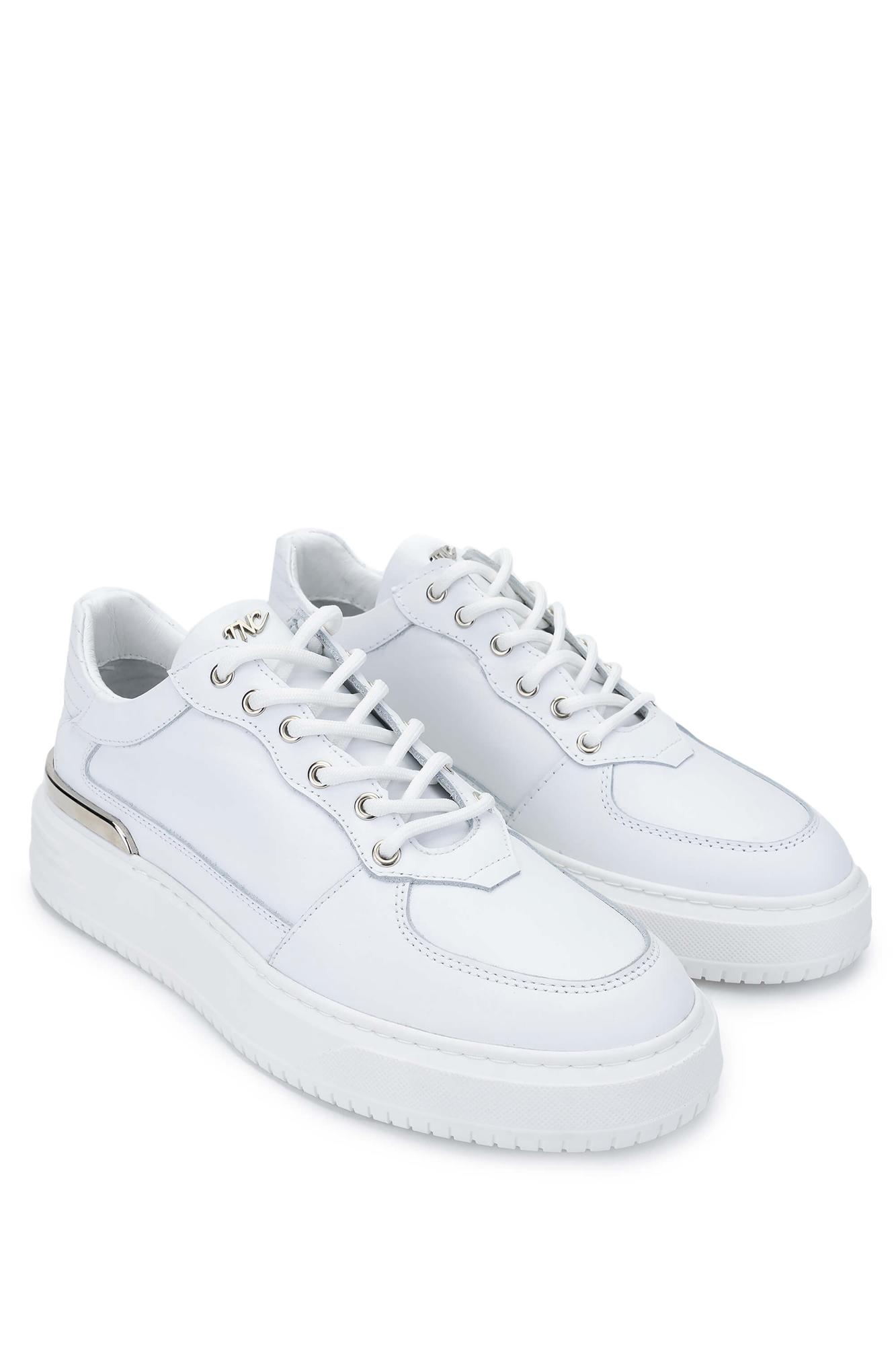 Tamer Tanca Erkek Hakiki Deri Beyaz Sneakers & Spor Ayakkabı