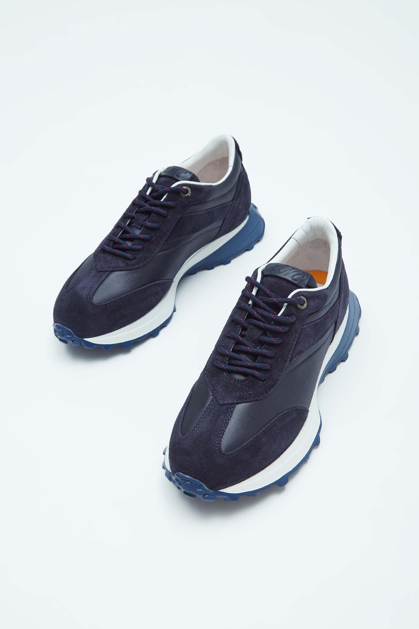 Tamer Tanca Erkek Hakiki Deri Lacivert Sneakers & Spor Ayakkabı