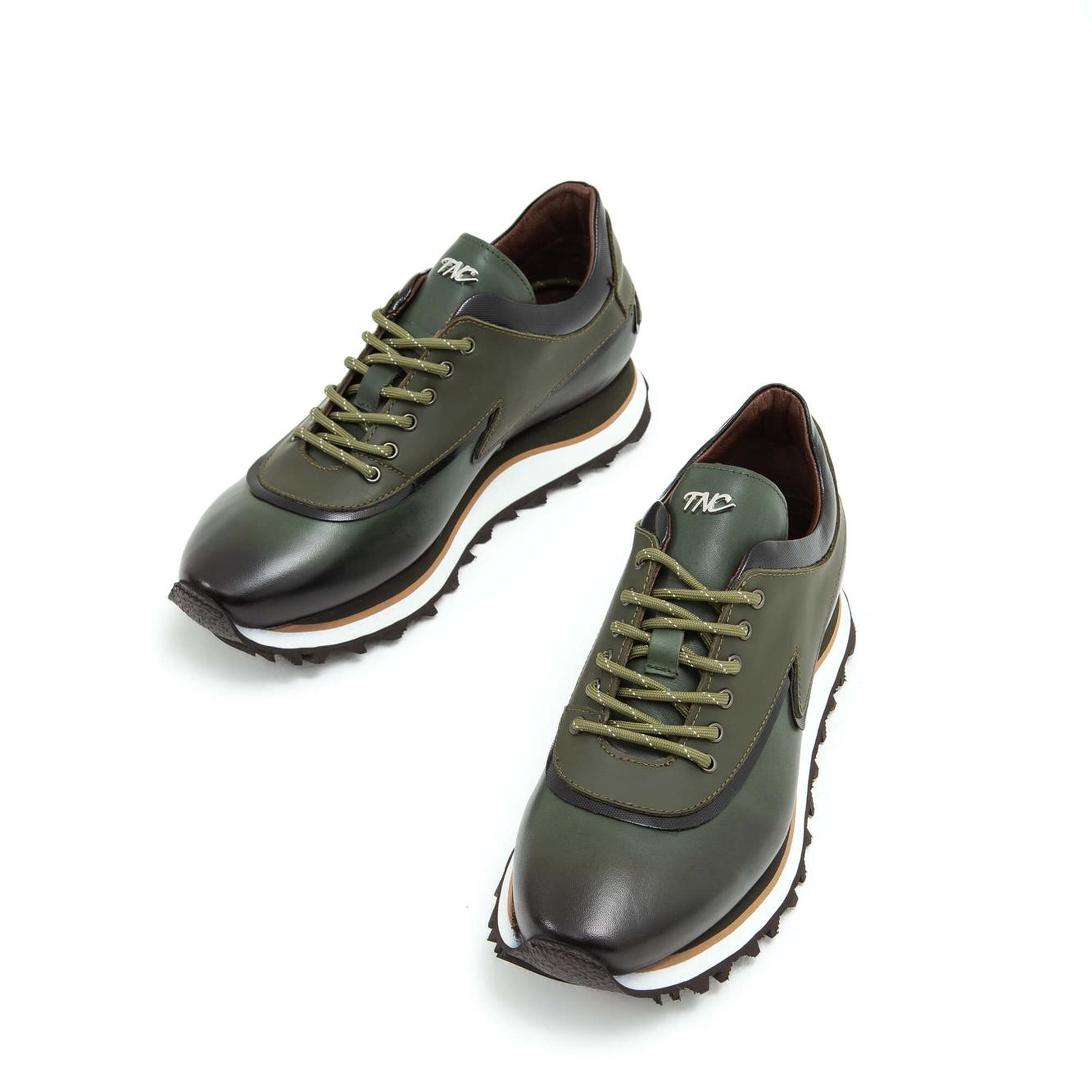 Tamer Tanca Erkek Hakiki Deri Haki Sneakers & Spor Ayakkabı