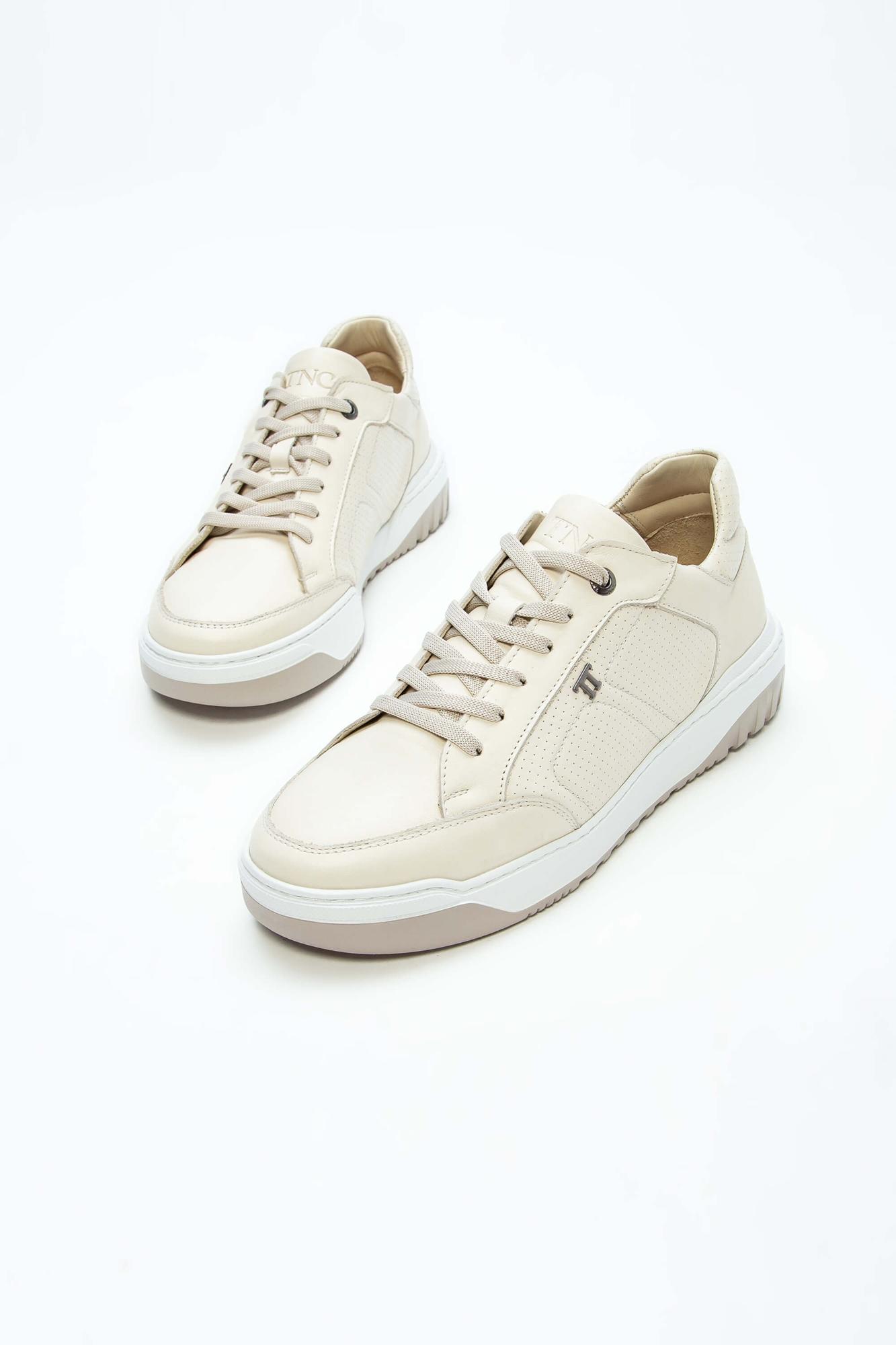 Tamer Tanca Erkek Hakiki Deri Bej Sneakers & Spor Ayakkabı