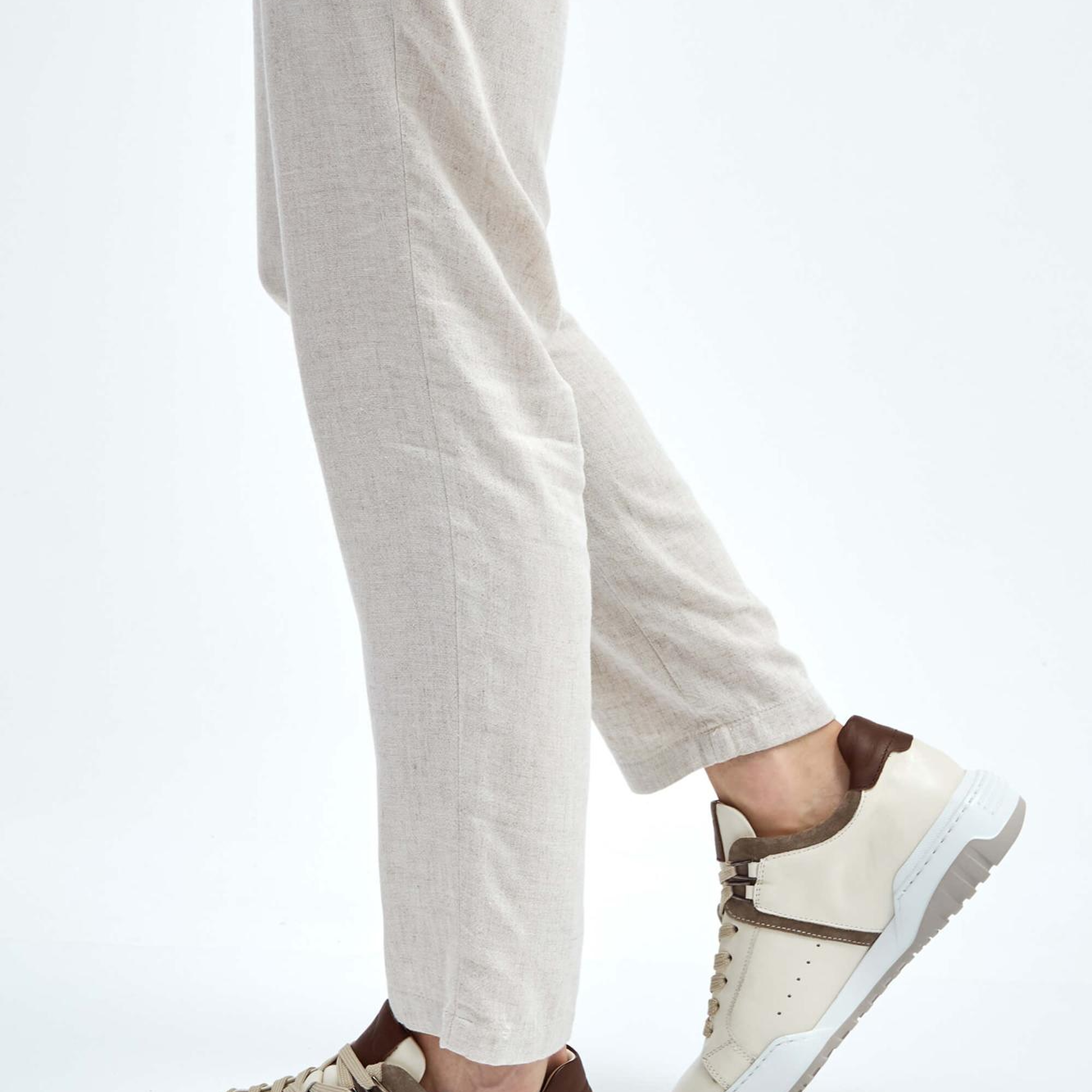 Tamer Tanca Erkek Hakiki Deri Bej Sneakers & Spor Ayakkabı