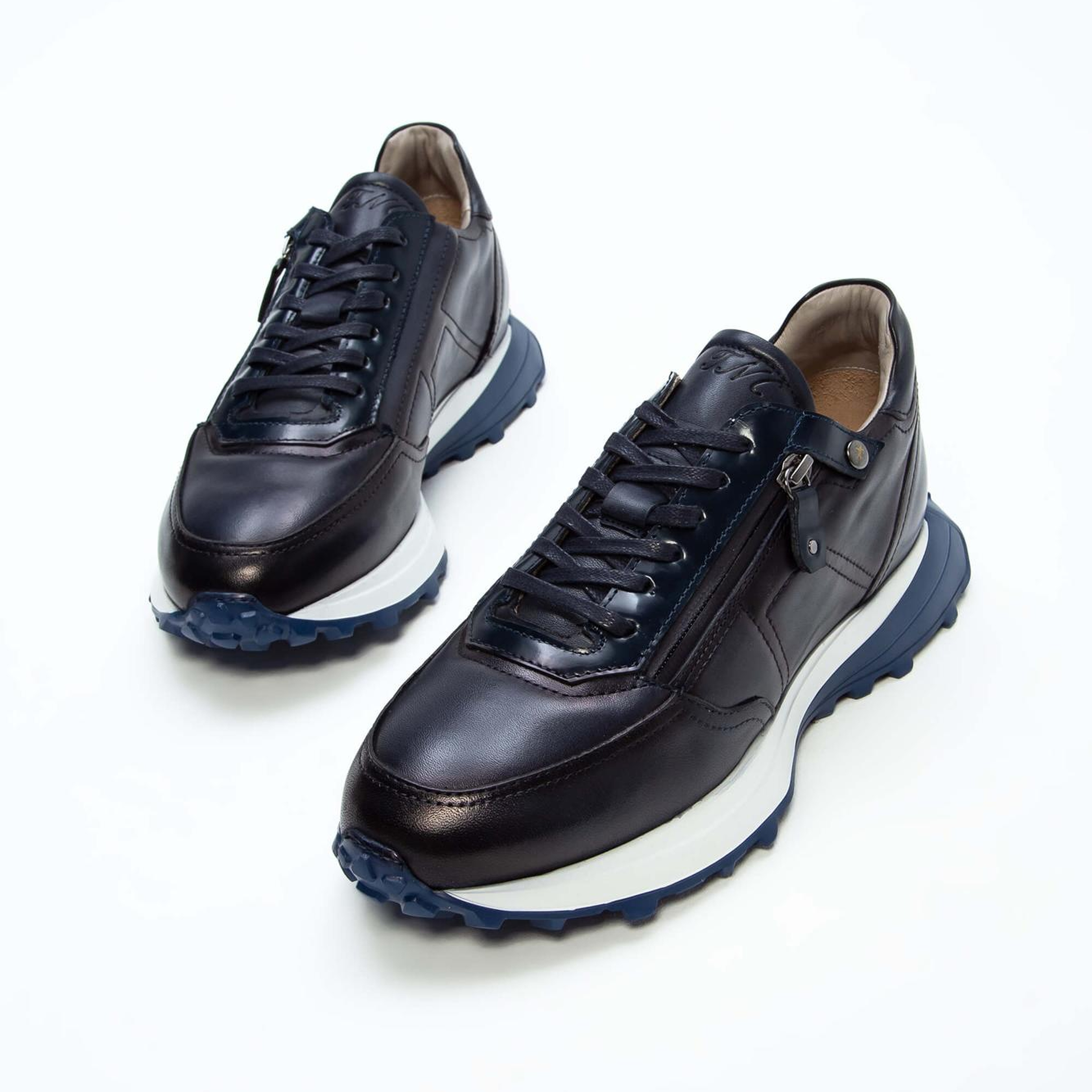 Tamer Tanca Erkek Hakiki Deri Lacivert Sneakers & Spor Ayakkabı