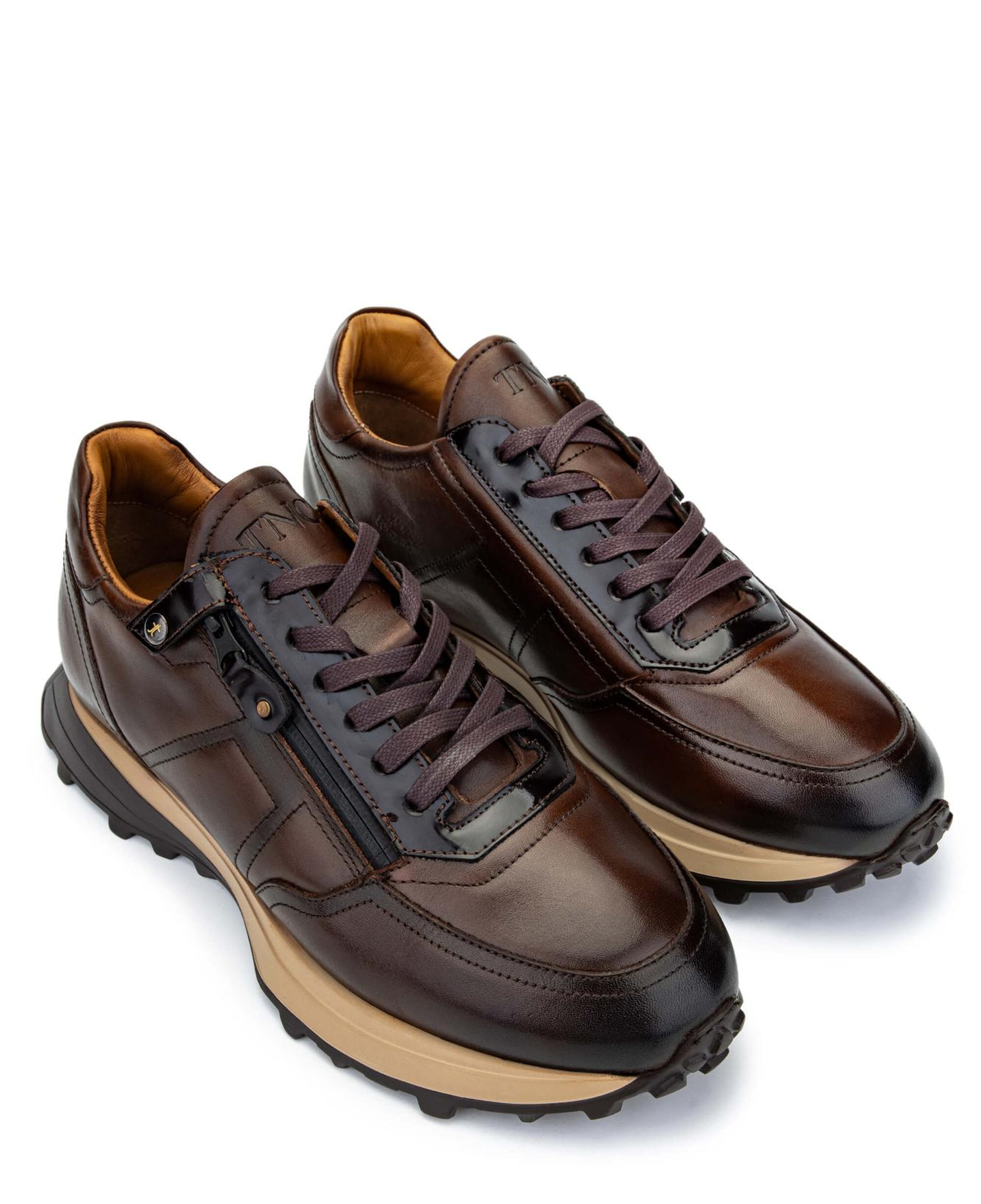 Tamer Tanca Erkek Hakiki Deri Kahverengi Sneakers & Spor Ayakkabı