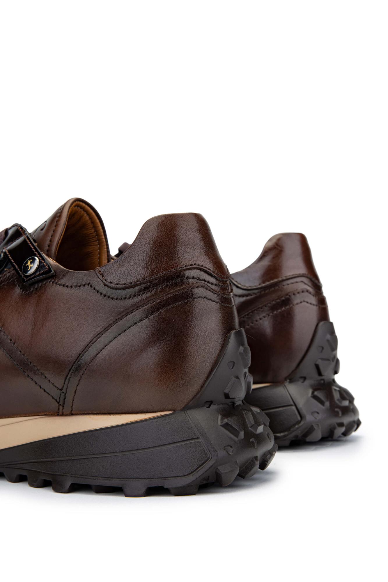 Tamer Tanca Erkek Hakiki Deri Kahverengi Sneakers & Spor Ayakkabı