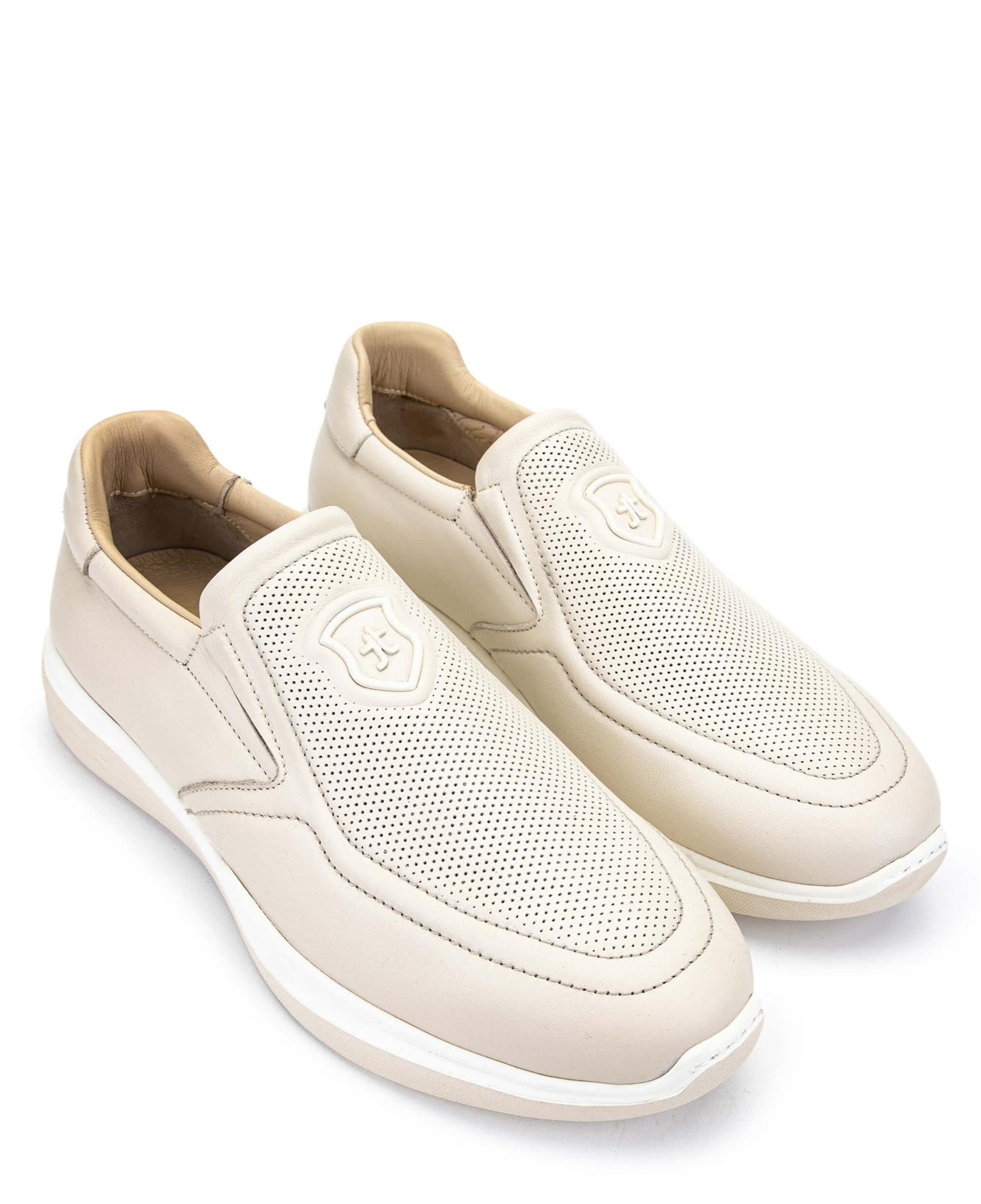 Tamer Tanca Erkek Hakiki Deri Bej Sneakers & Spor Ayakkabı