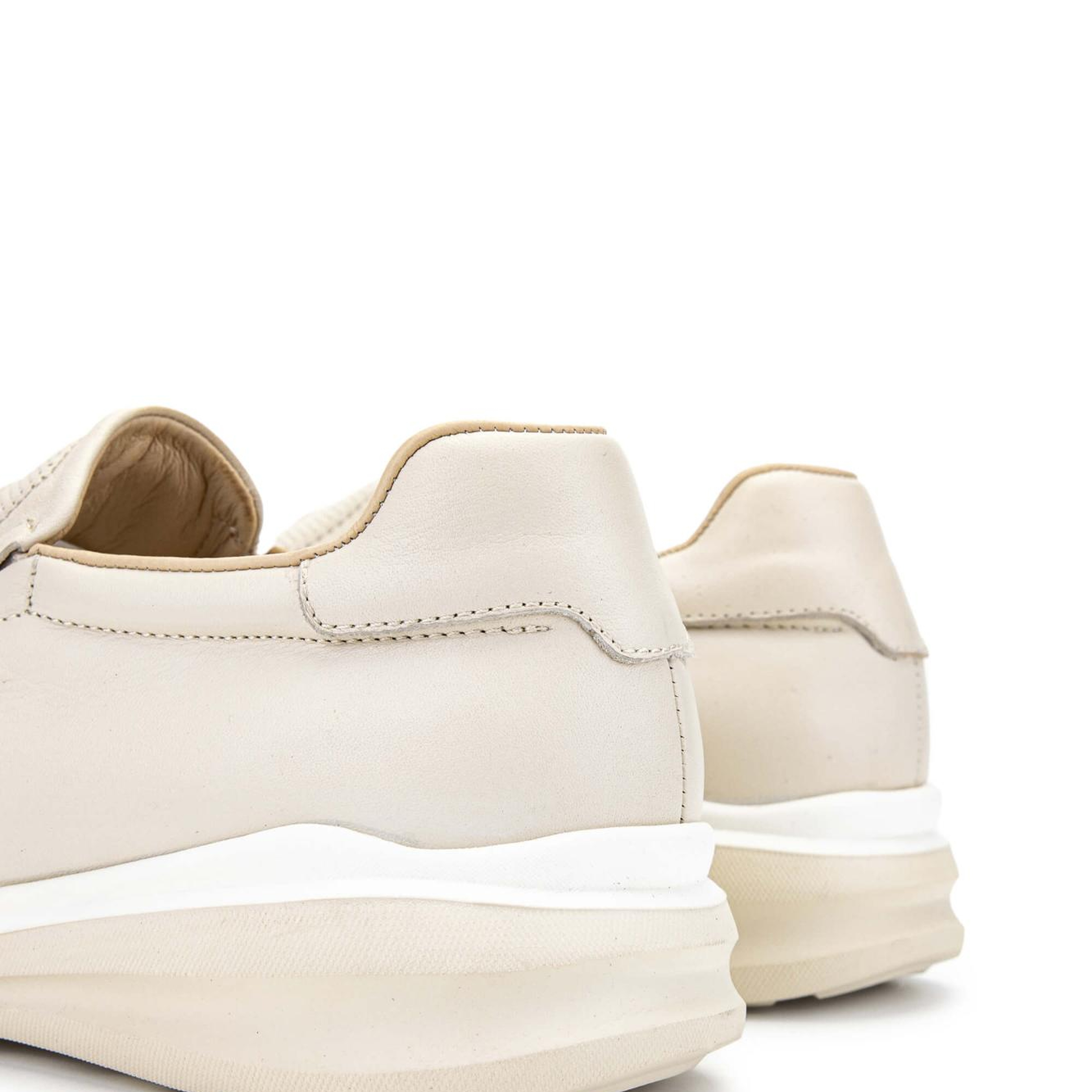 Tamer Tanca Erkek Hakiki Deri Bej Sneakers & Spor Ayakkabı