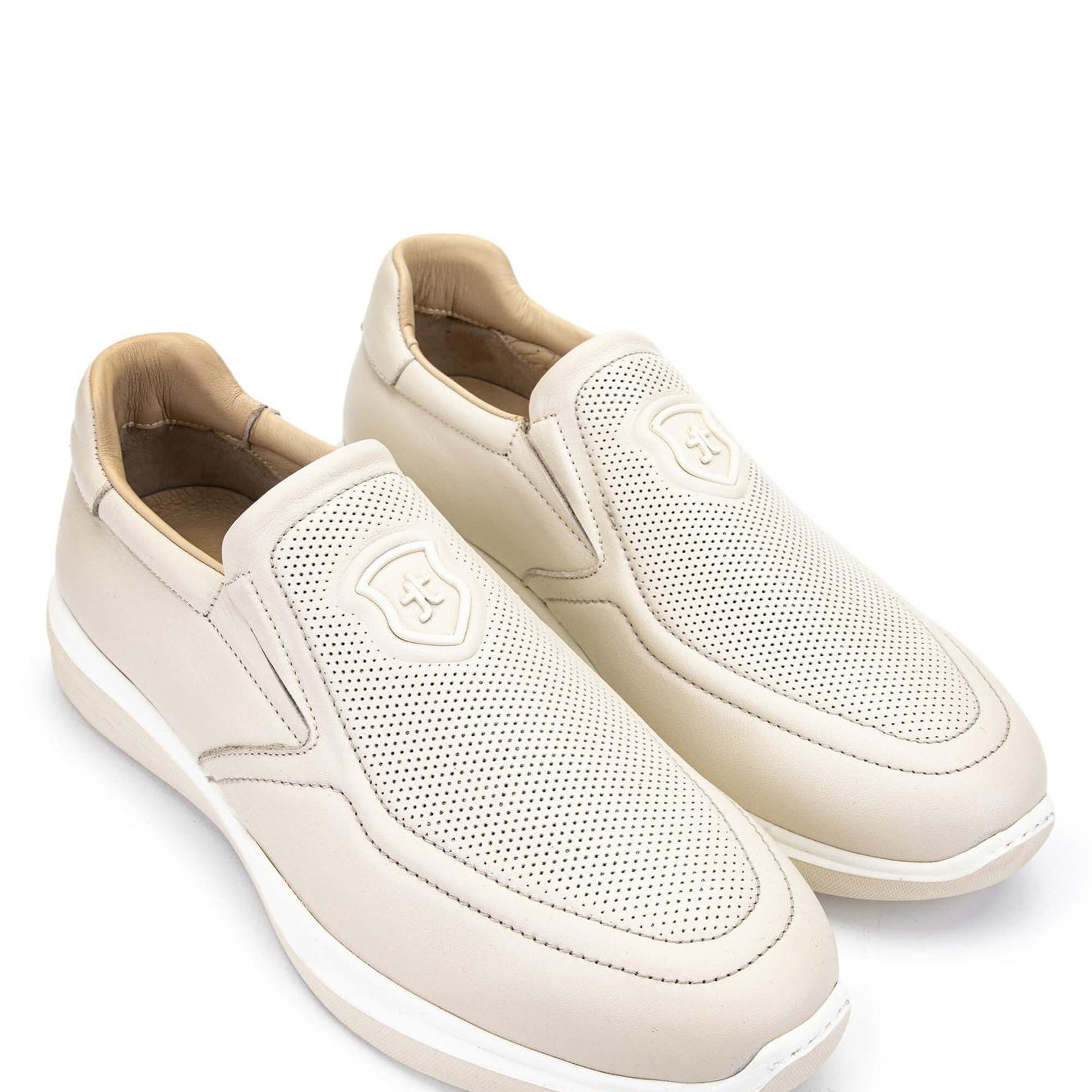 Tamer Tanca Erkek Hakiki Deri Bej Sneakers & Spor Ayakkabı