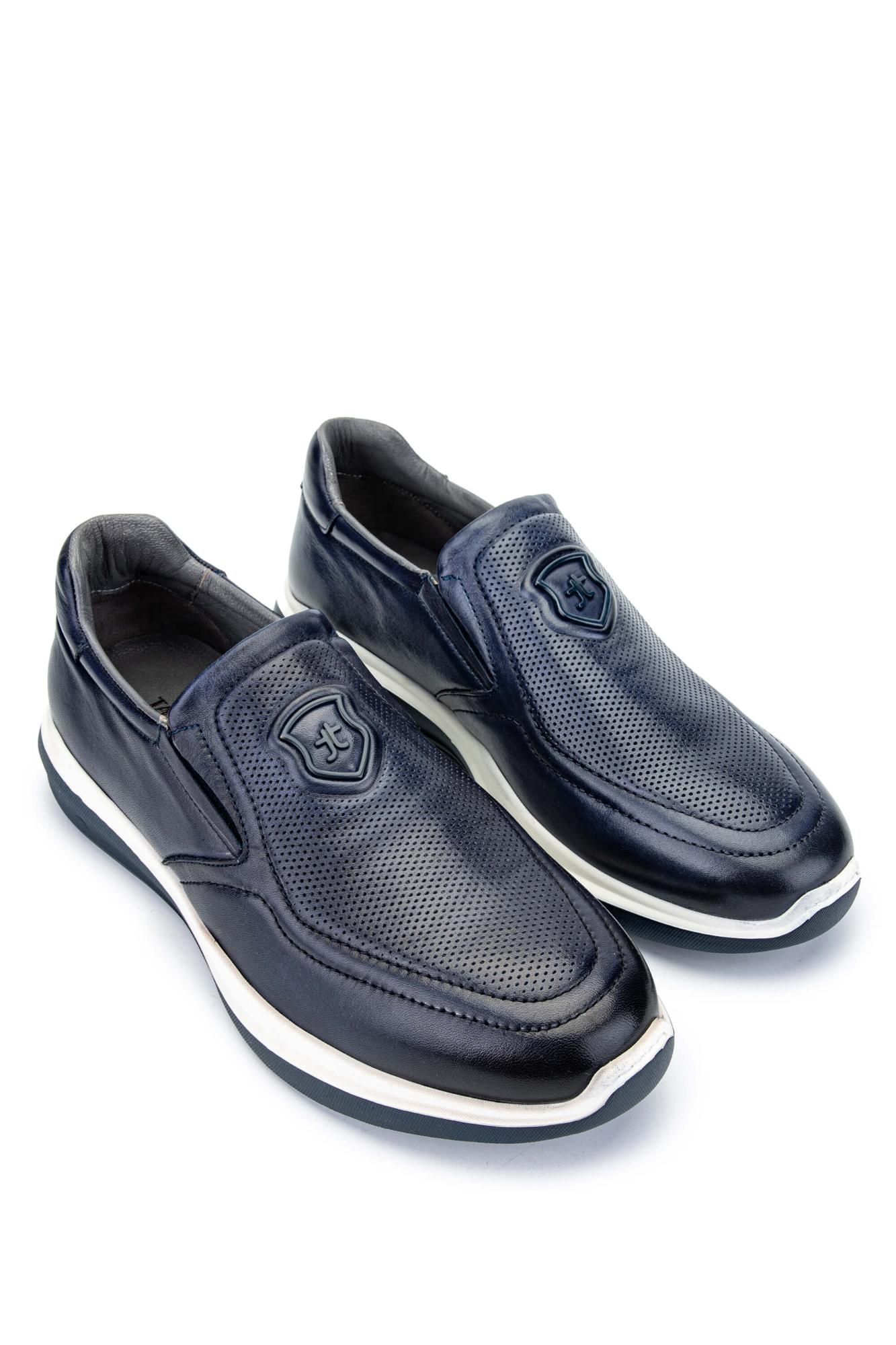 Tamer Tanca Erkek Hakiki Deri Lacivert Sneakers & Spor Ayakkabı