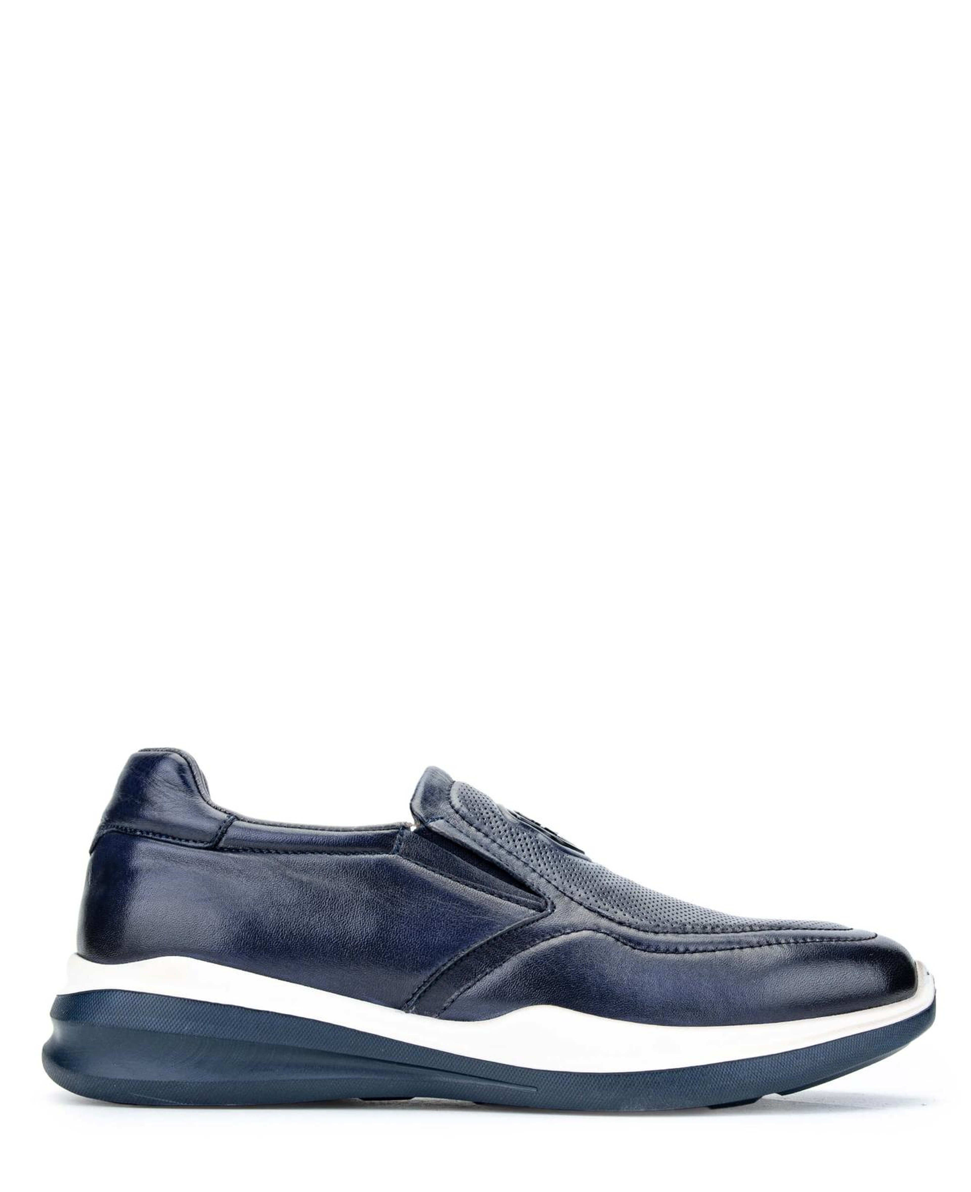 Tamer Tanca Erkek Hakiki Deri Lacivert Sneakers & Spor Ayakkabı