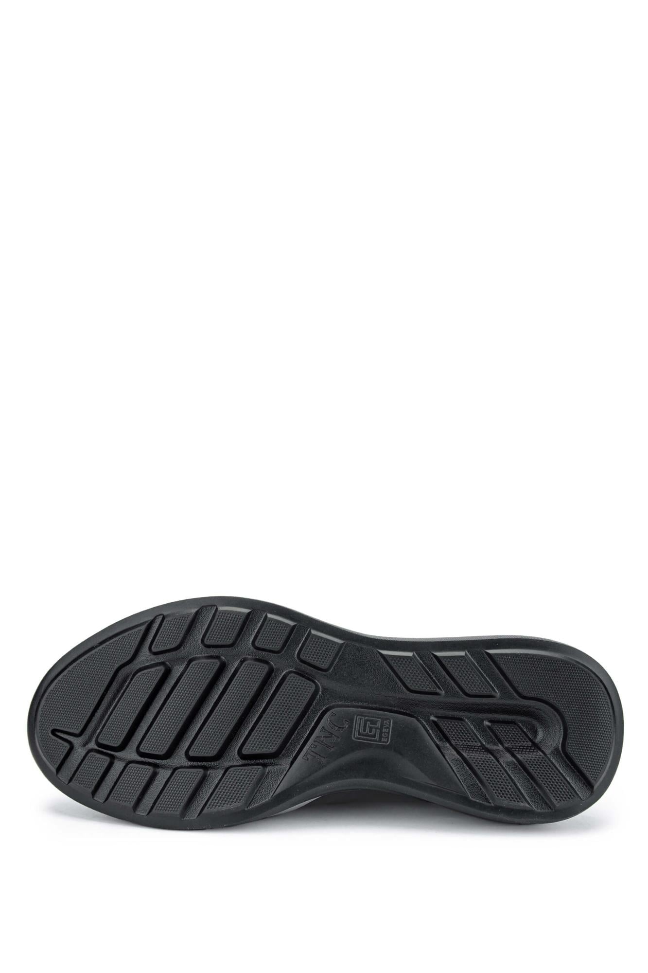 Tamer Tanca Erkek Hakiki Deri Siyah Sneakers & Spor Ayakkabı