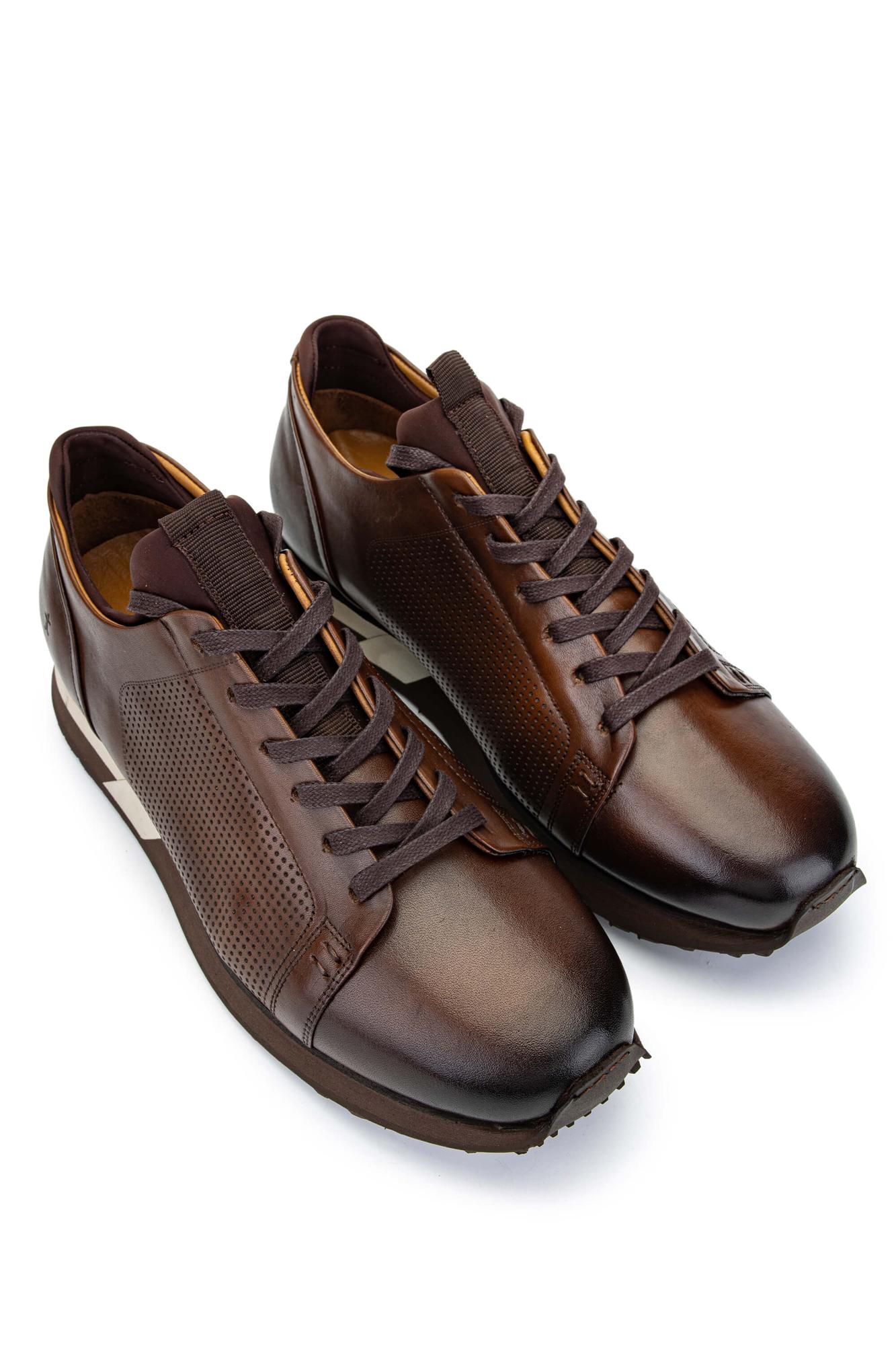 Tamer Tanca Erkek Hakiki Deri Kahverengi Sneakers & Spor Ayakkabı