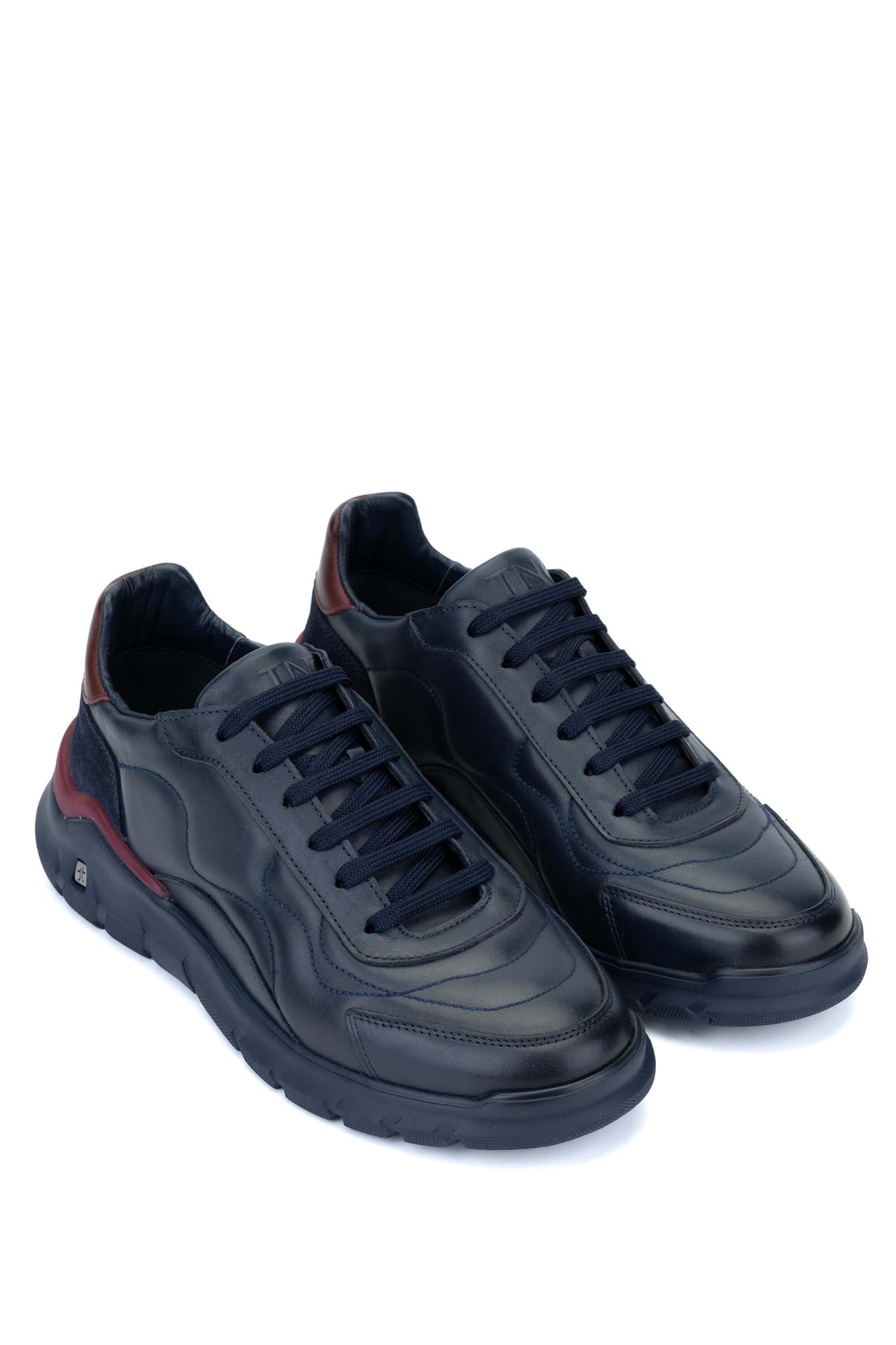 Tamer Tanca Erkek Hakiki Deri Lacivert Sneakers & Spor Ayakkabı