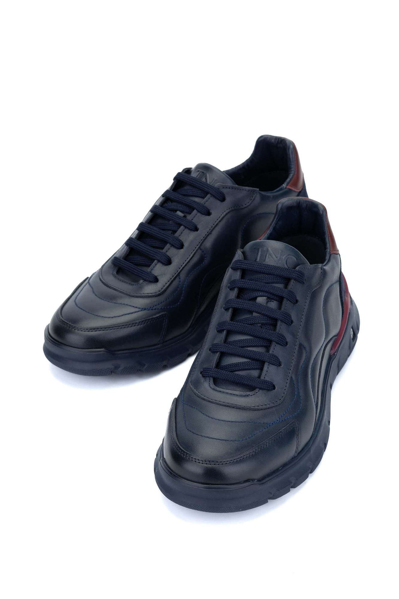 Tamer Tanca Erkek Hakiki Deri Lacivert Sneakers & Spor Ayakkabı