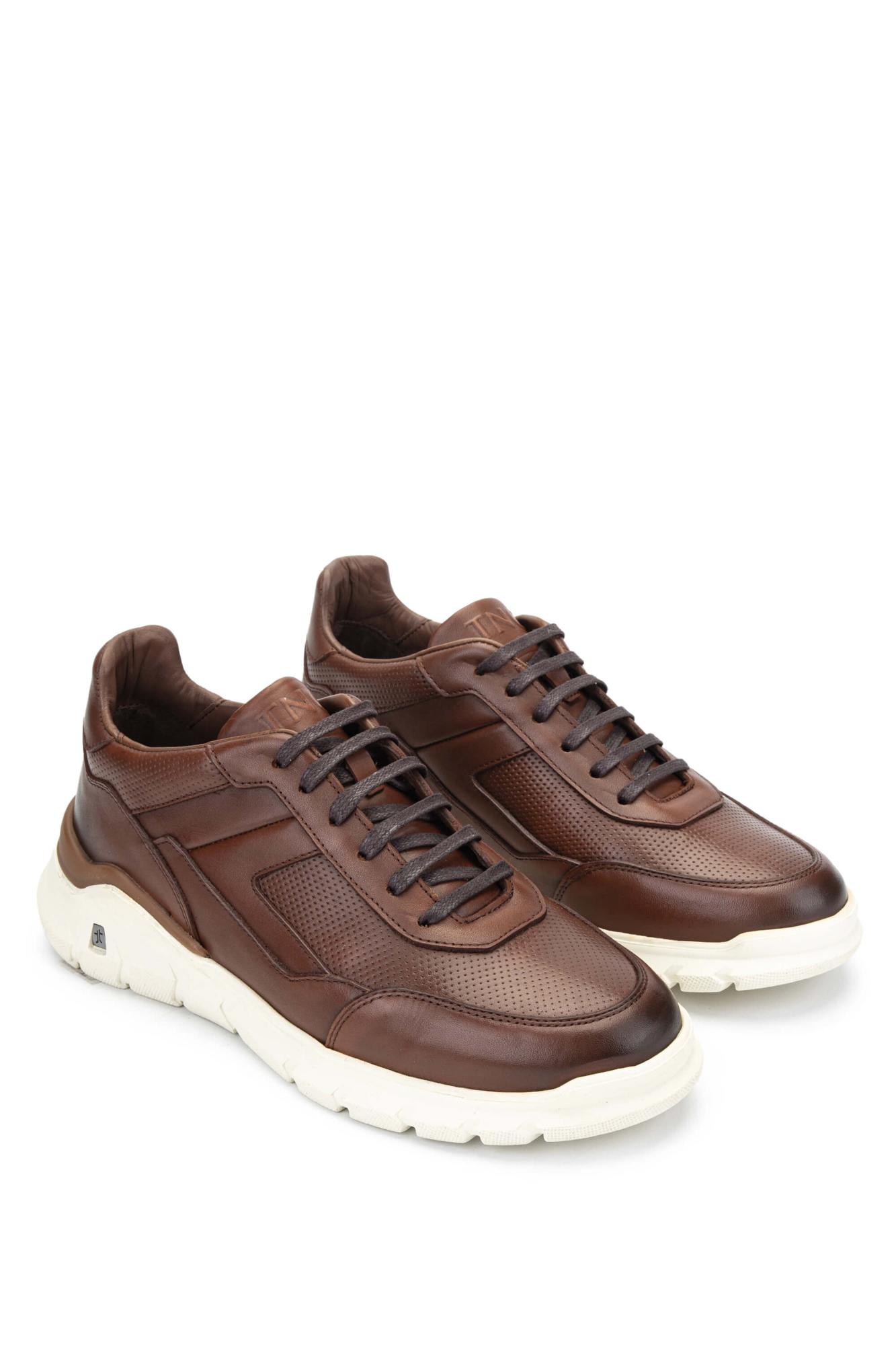 Tamer Tanca Erkek Hakiki Deri Taba Sneakers & Spor Ayakkabı