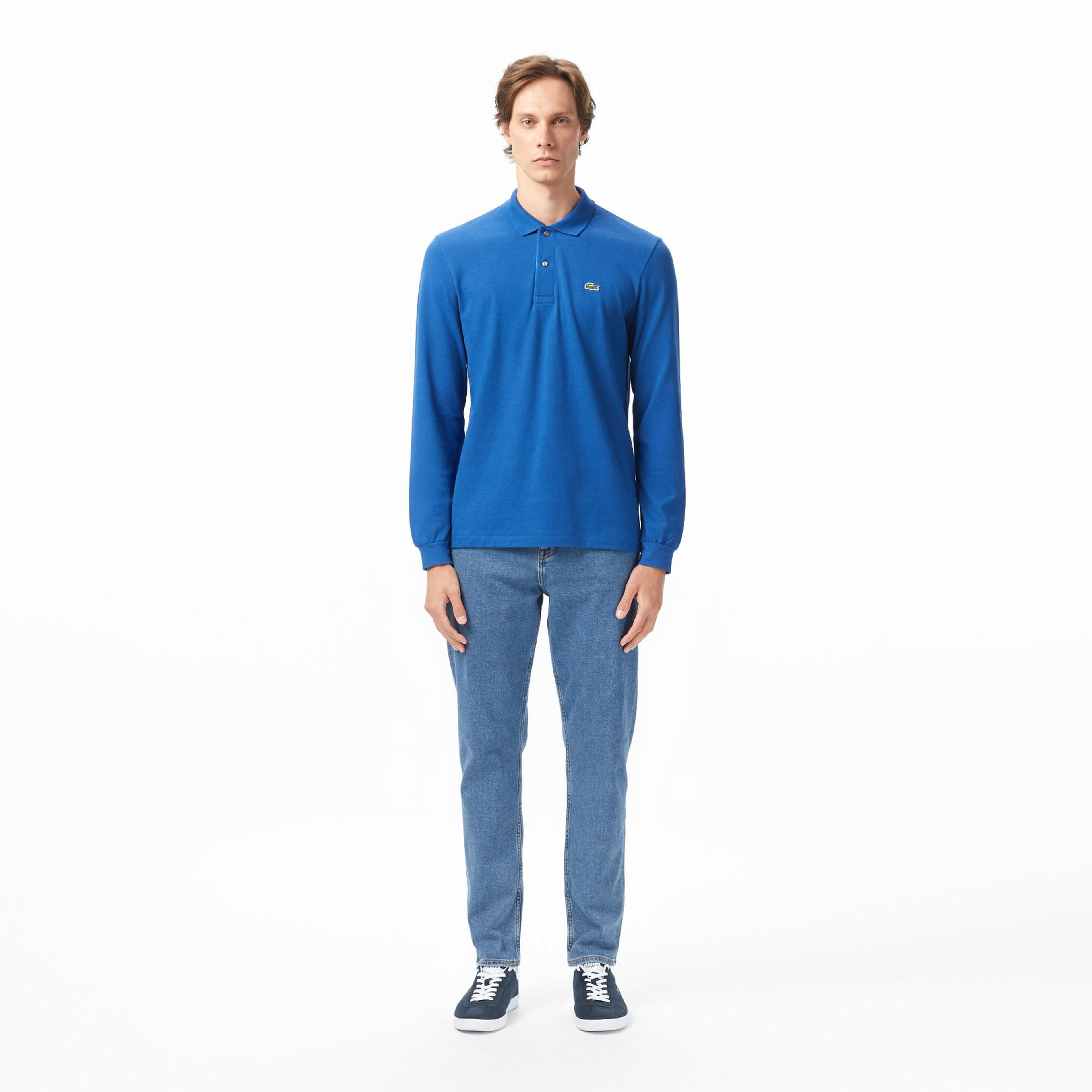 Lacoste L.12.12 Erkek Classic Fit Uzun Kollu Koyu Mavi Polo