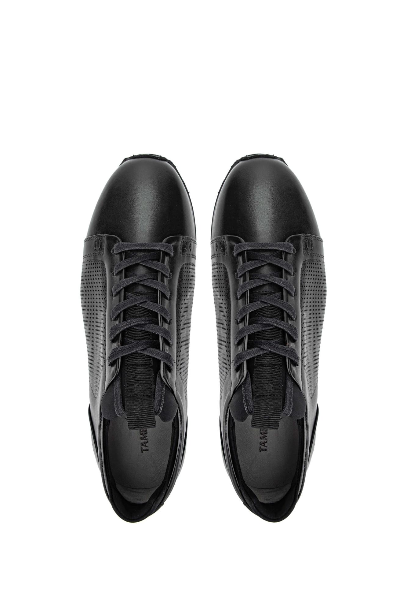 Tamer Tanca Erkek Hakiki Deri Siyah Sneakers & Spor Ayakkabı