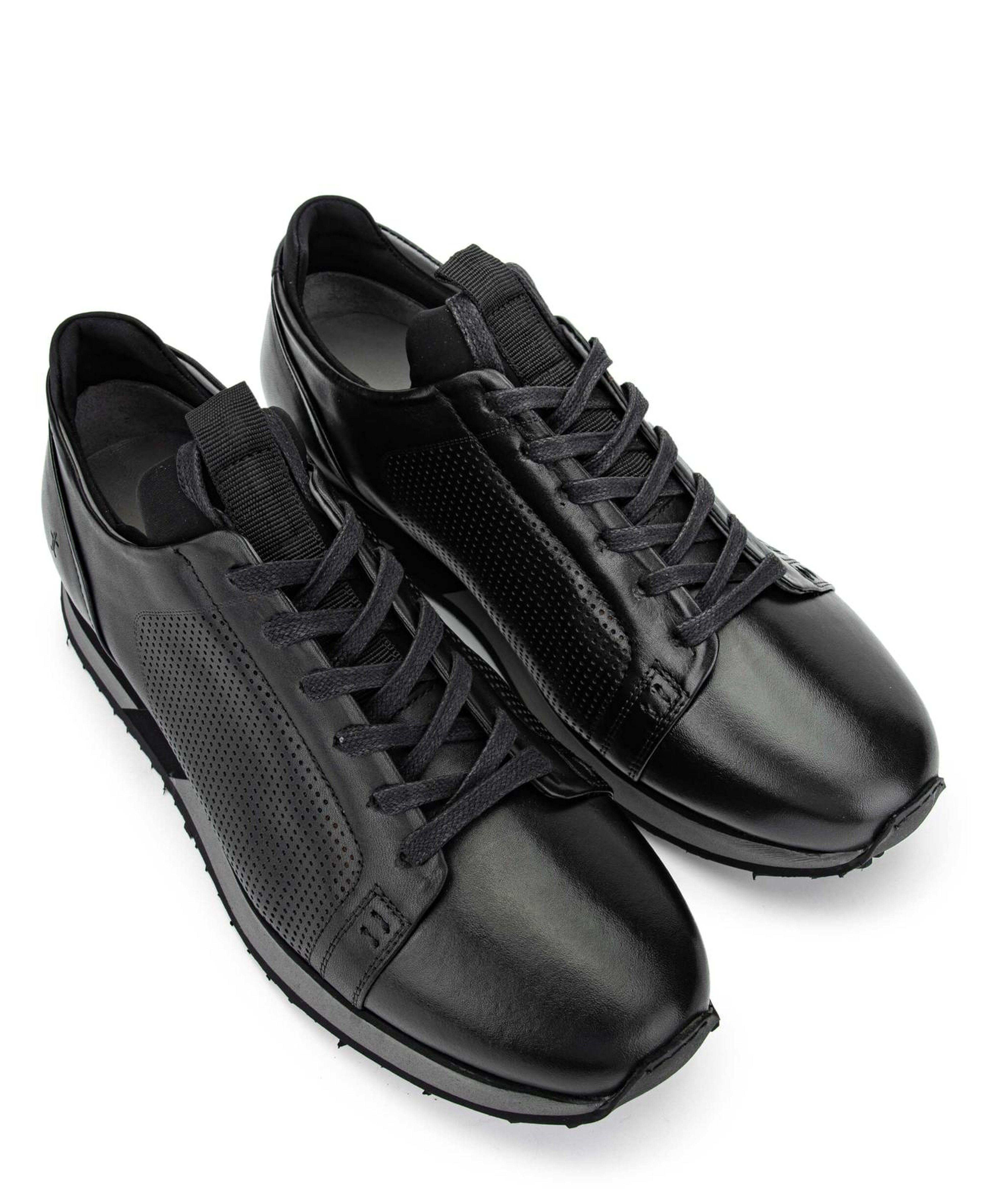 Tamer Tanca Erkek Hakiki Deri Siyah Sneakers & Spor Ayakkabı