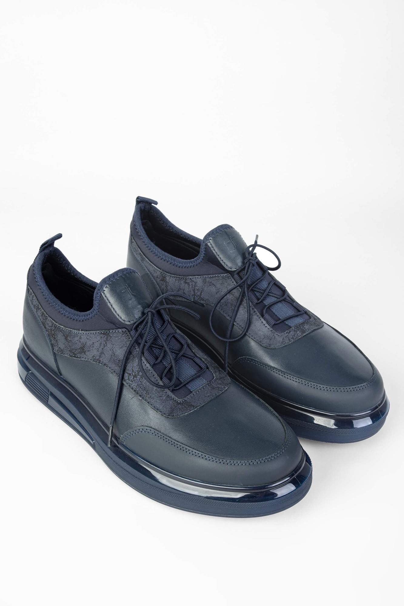 Tamer Tanca Erkek Hakiki Deri Lacivert Sneakers & Spor Ayakkabı