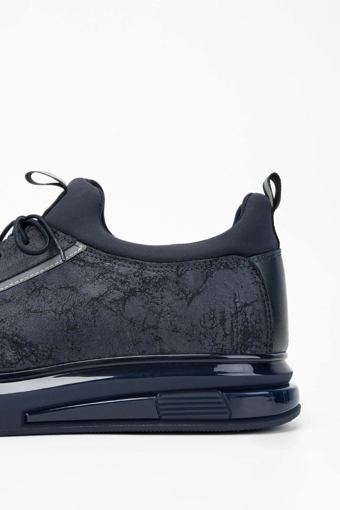 Tamer Tanca Erkek Hakiki Deri Lacivert Streç Sneakers & Spor Ayakkabı