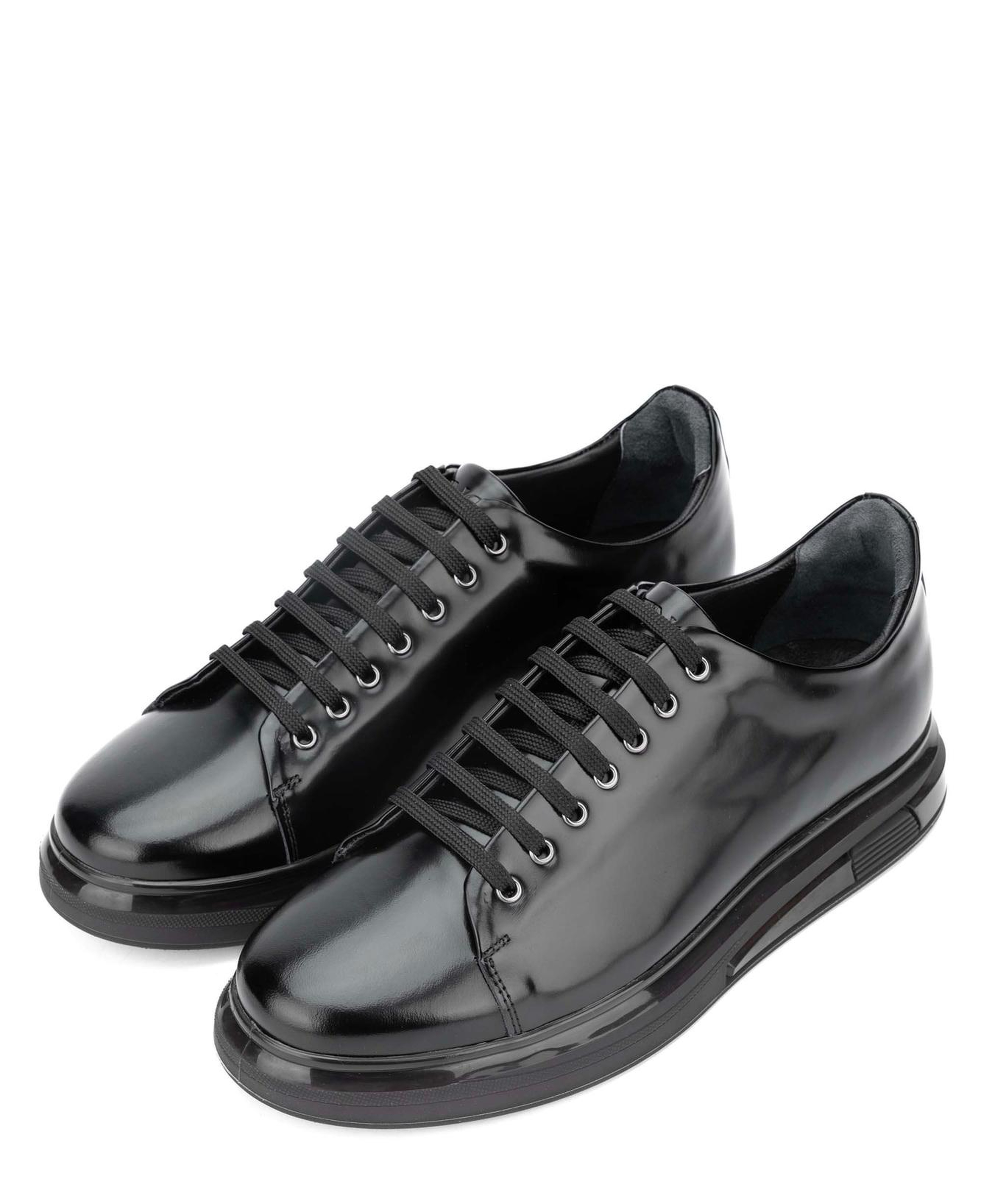 Tamer Tanca Erkek Hakiki Deri Siyah Açma Sneakers & Spor Ayakkabı