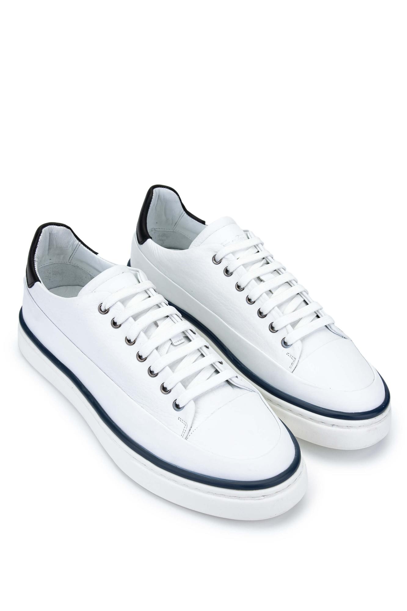 Tamer Tanca Erkek Hakiki Deri Beyaz Sneakers & Spor Ayakkabı