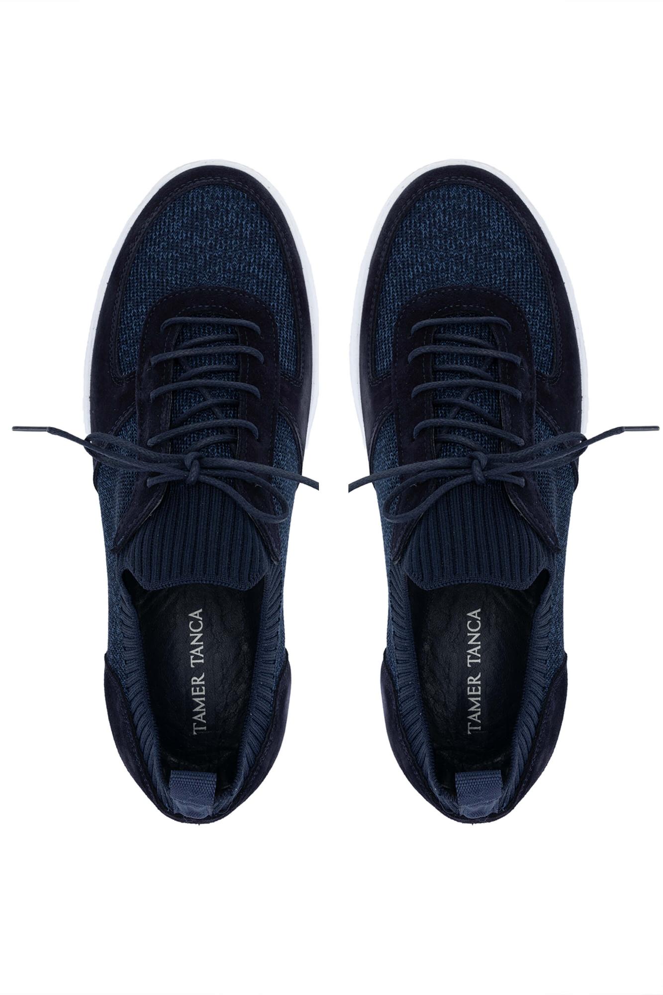Tamer Tanca Erkek Deri & Tekstil Lacivert Sneakers & Spor Ayakkabı