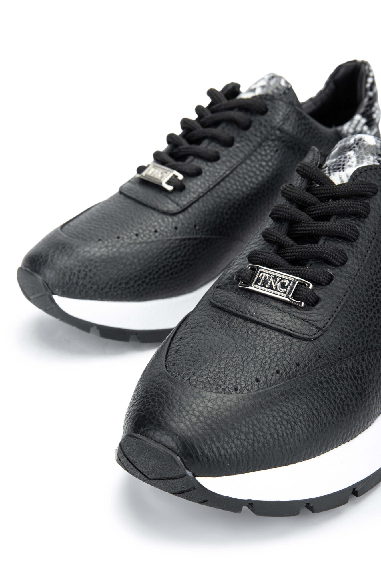 Tamer Tanca Kadın Hakiki Deri Siyah Sneakers & Spor Ayakkabı