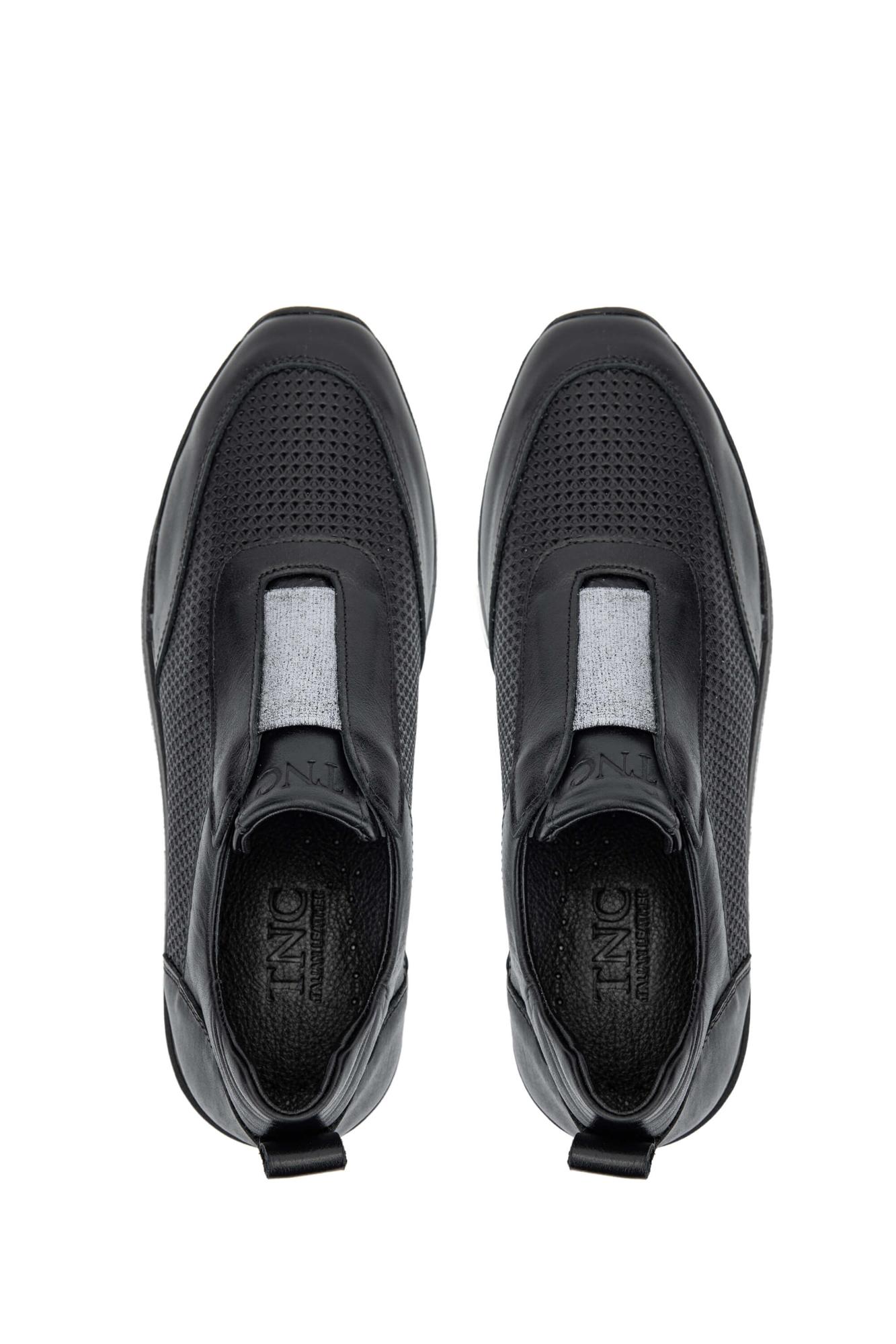 Tamer Tanca Kadın Hakiki Deri Siyah Deri Sneakers & Spor Ayakkabı