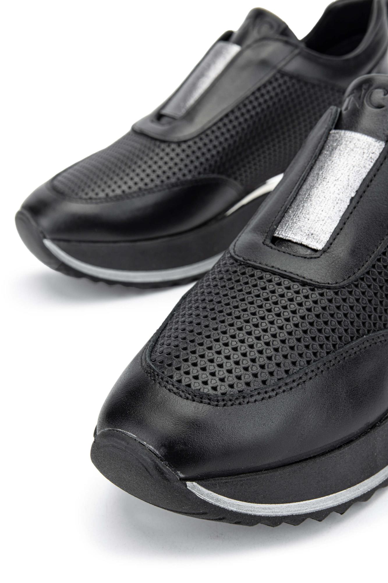 Tamer Tanca Kadın Hakiki Deri Siyah Deri Sneakers & Spor Ayakkabı