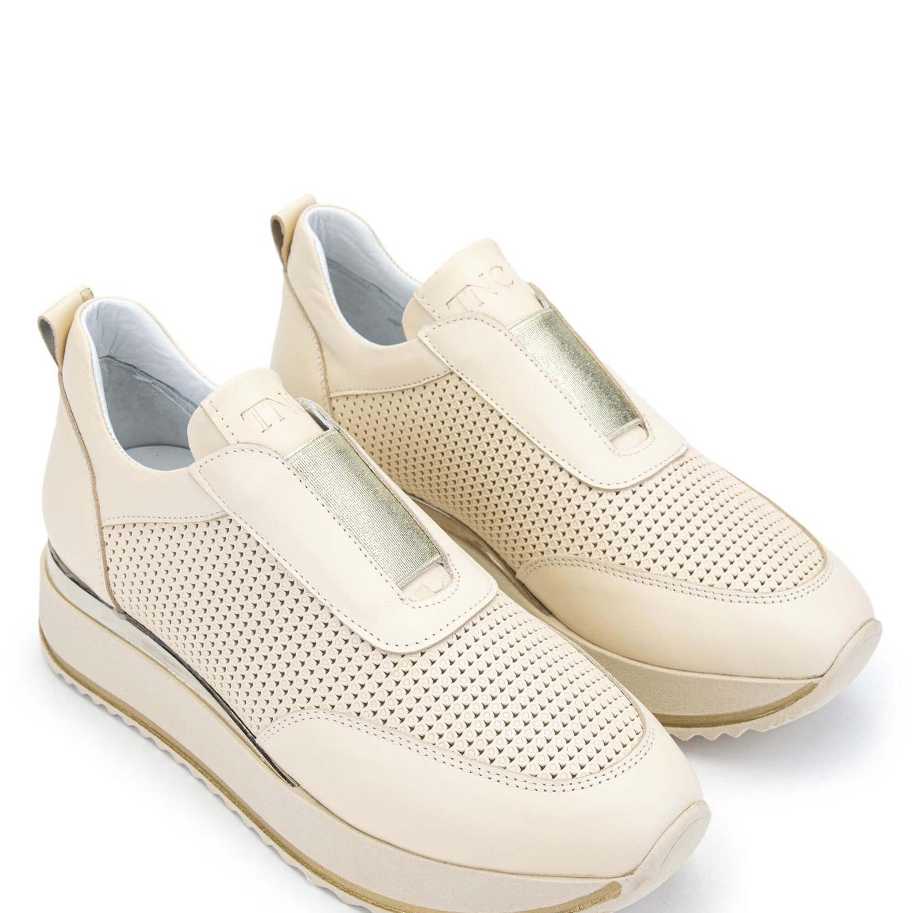 Tamer Tanca Kadın Hakiki Deri Bej Sneakers & Spor Ayakkabı