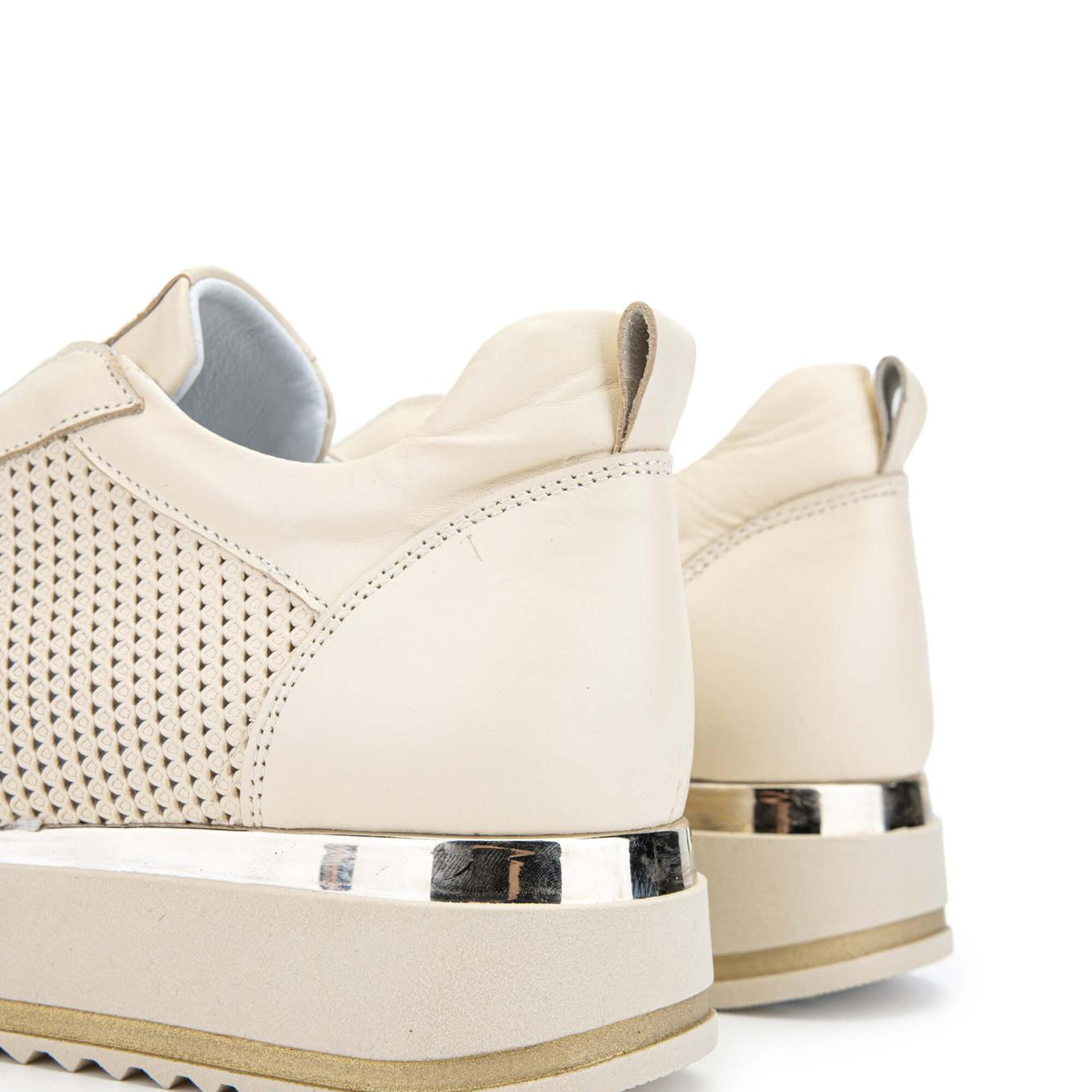 Tamer Tanca Kadın Hakiki Deri Bej Sneakers & Spor Ayakkabı